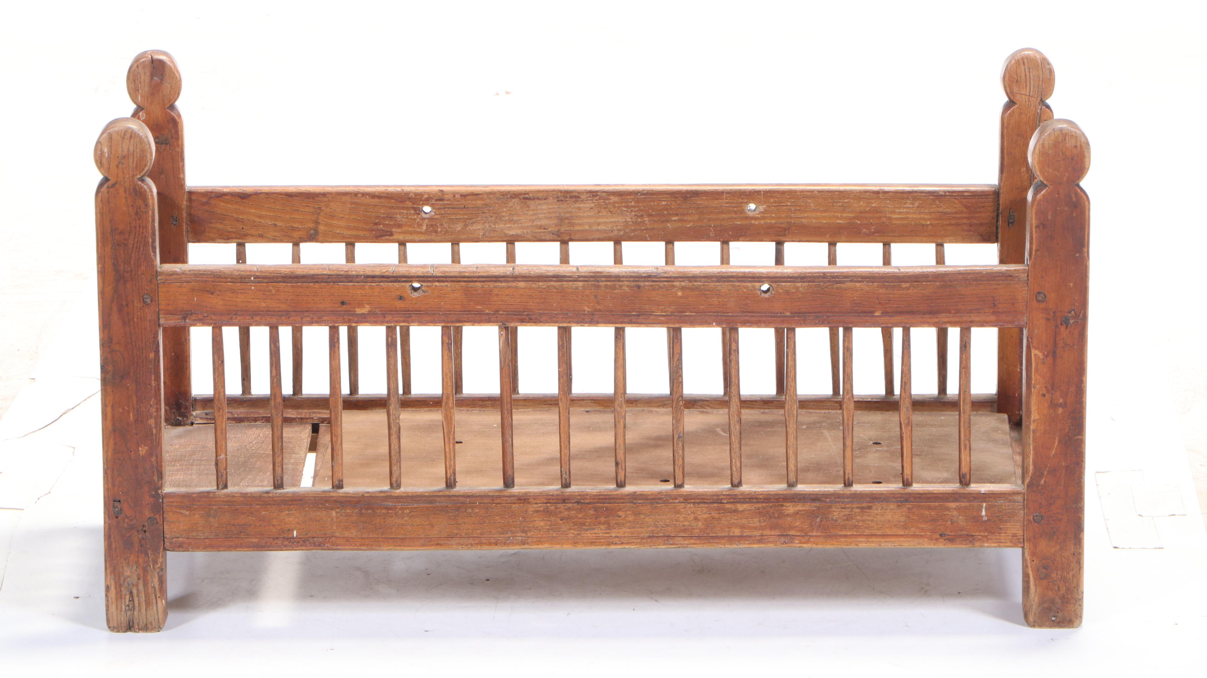 Charles II Elm Crib, 17th Century