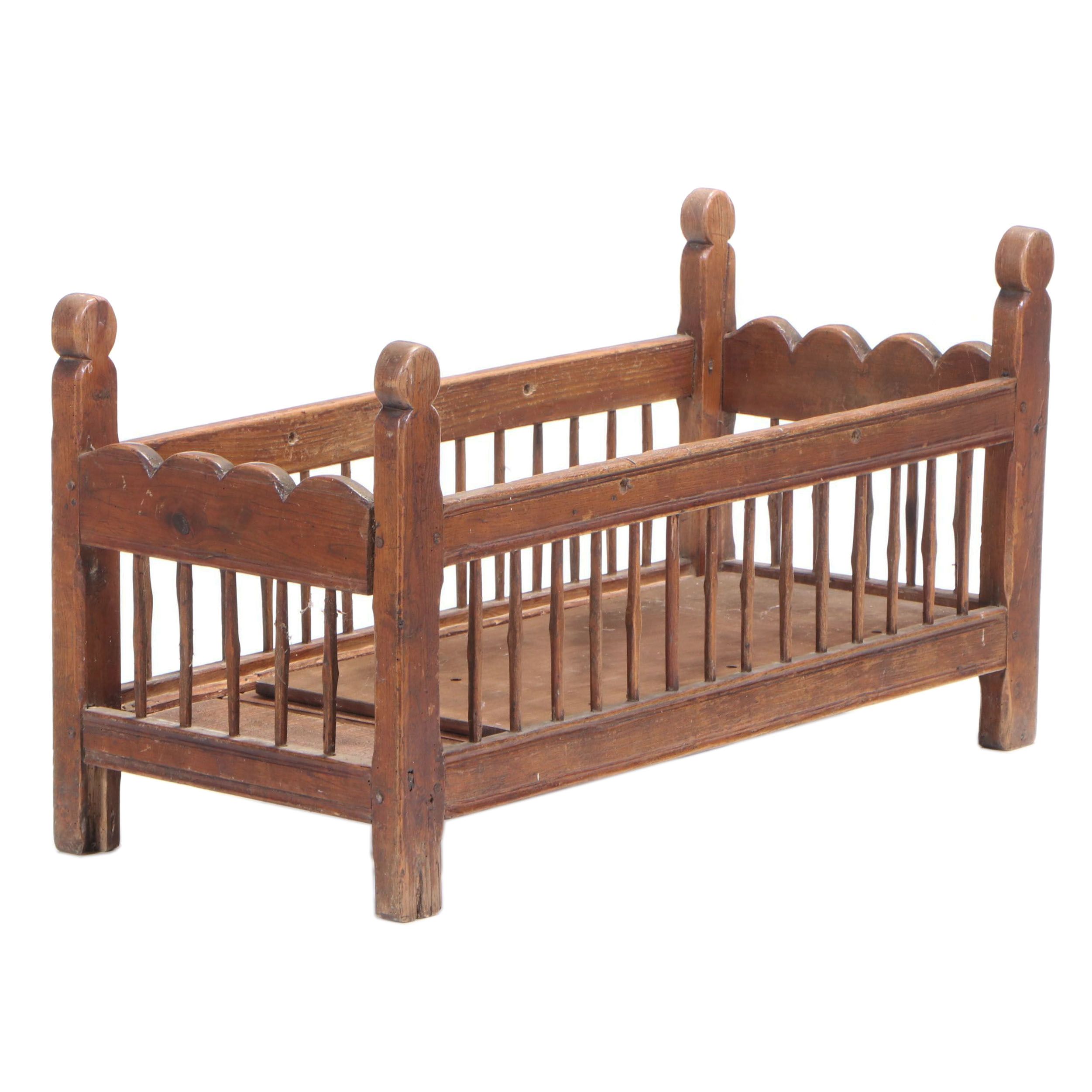 Charles II Elm Crib, 17th Century
