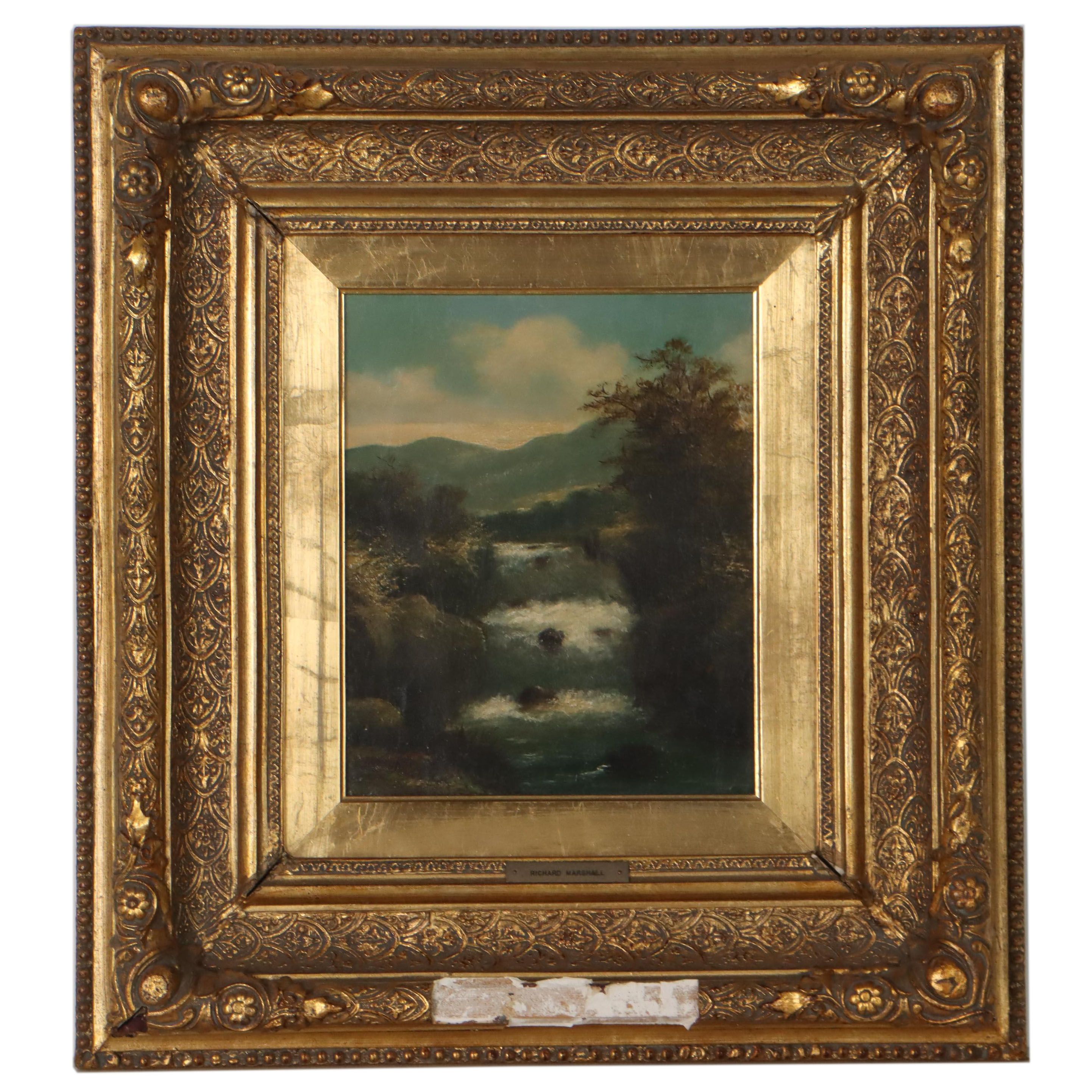 Richard Marshall Oil Painting of Landscape With Waterfall
