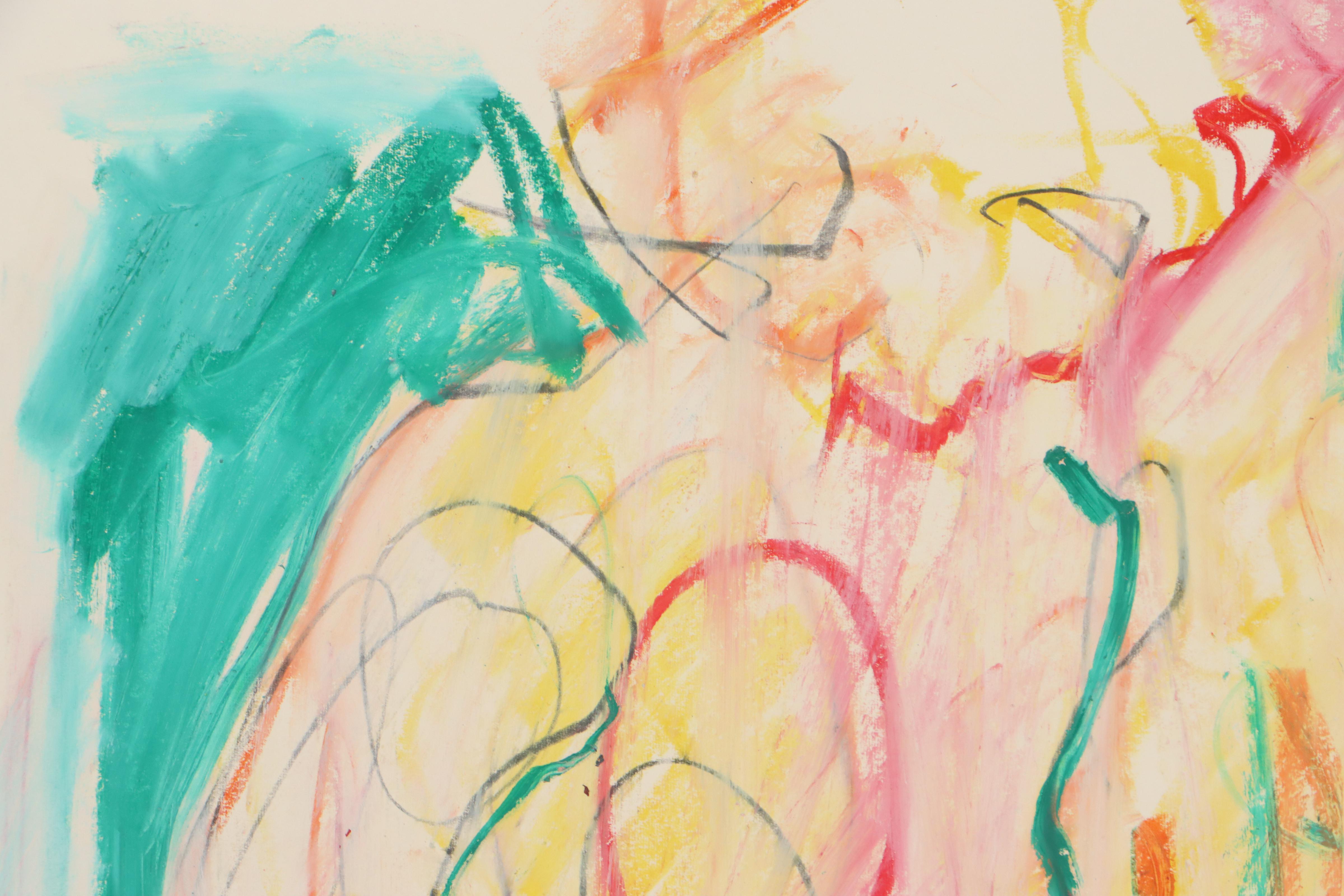 Jack Meanwell Figurative Pastel Drawing, 1981