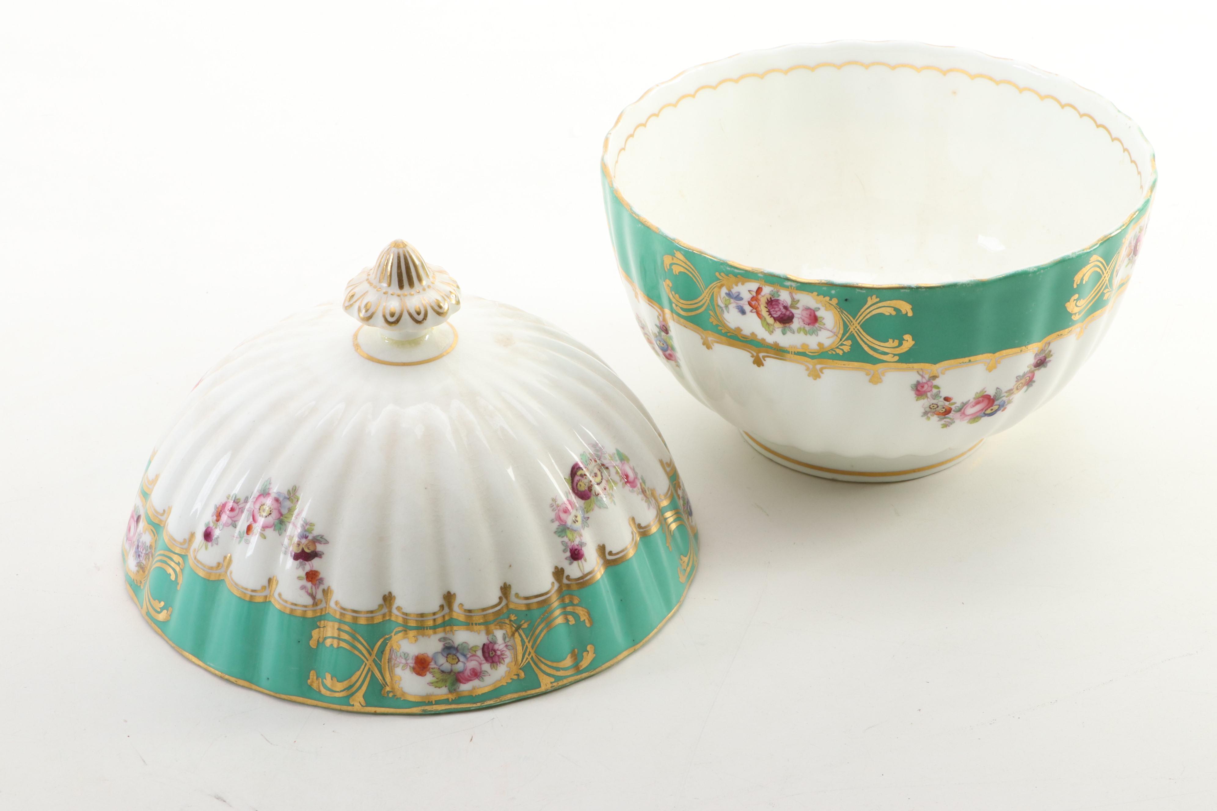 Old Paris Porcelain Hand-Painted Tableware, Mid-19th Century