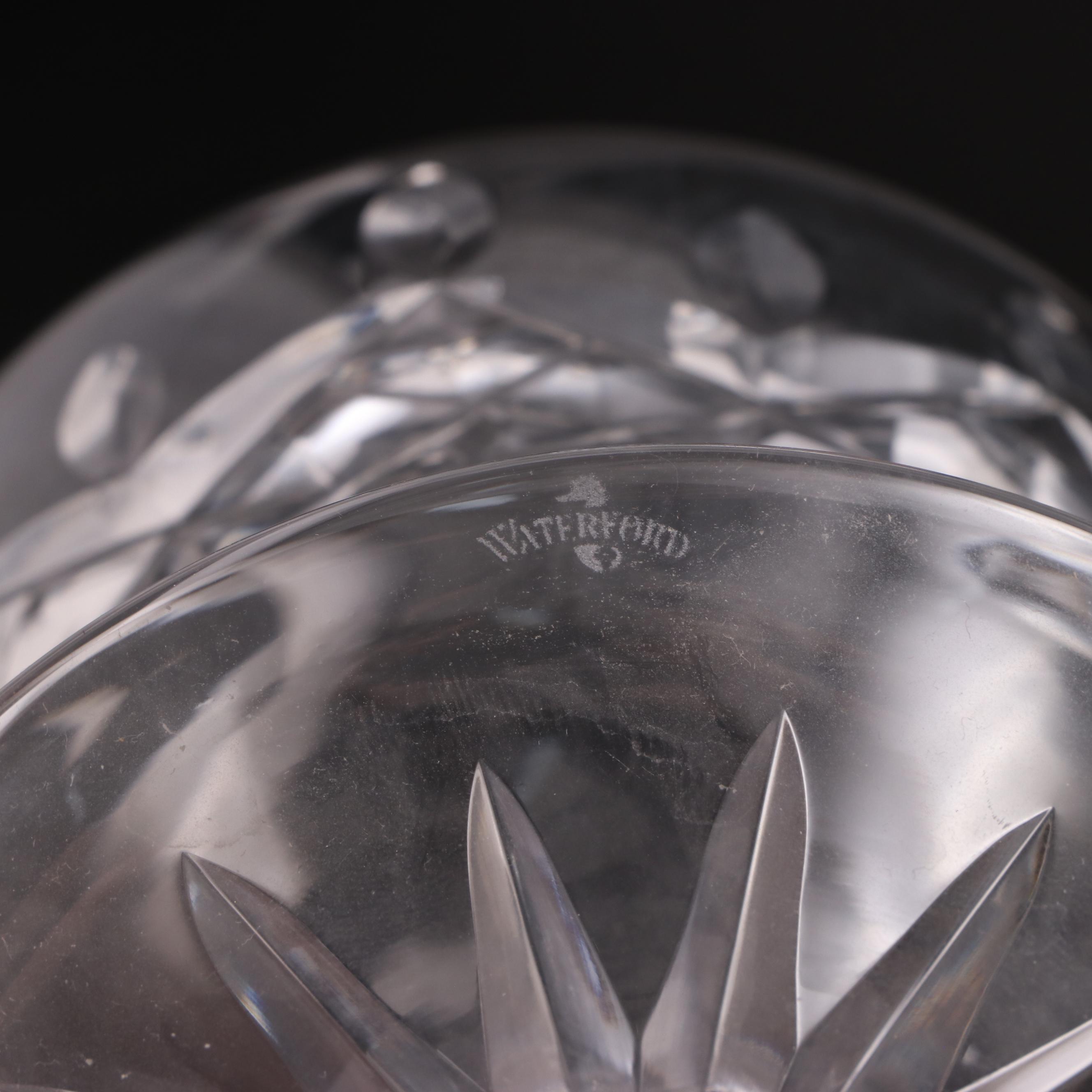 Waterford Crystal "Lismore" Stemware, Cocktail Glasses and Dessert Bowls