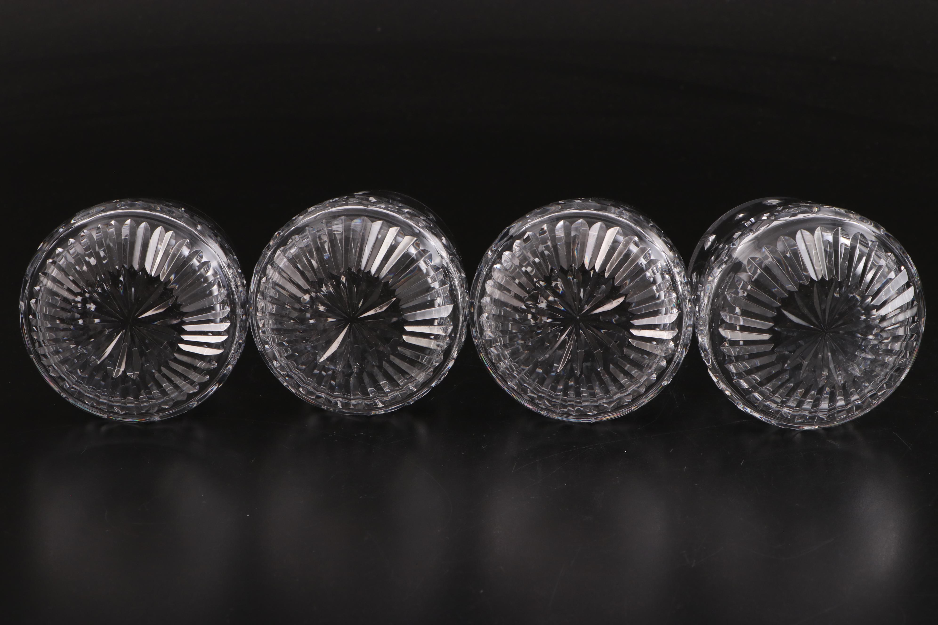 Waterford Crystal "Lismore" Stemware, Cocktail Glasses and Dessert Bowls