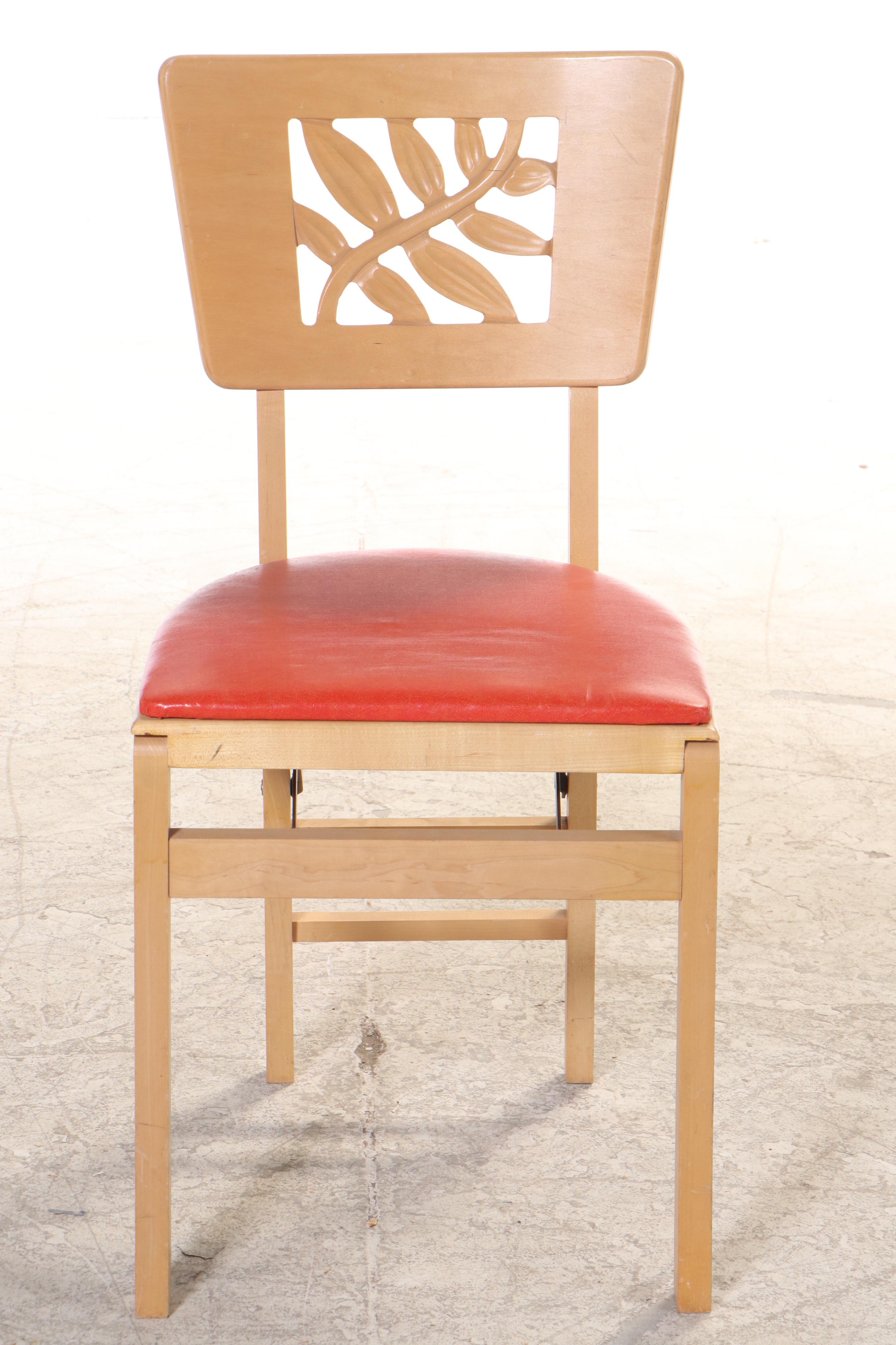 Stakmore Laminated Birch Folding Game Table Set, 1950s