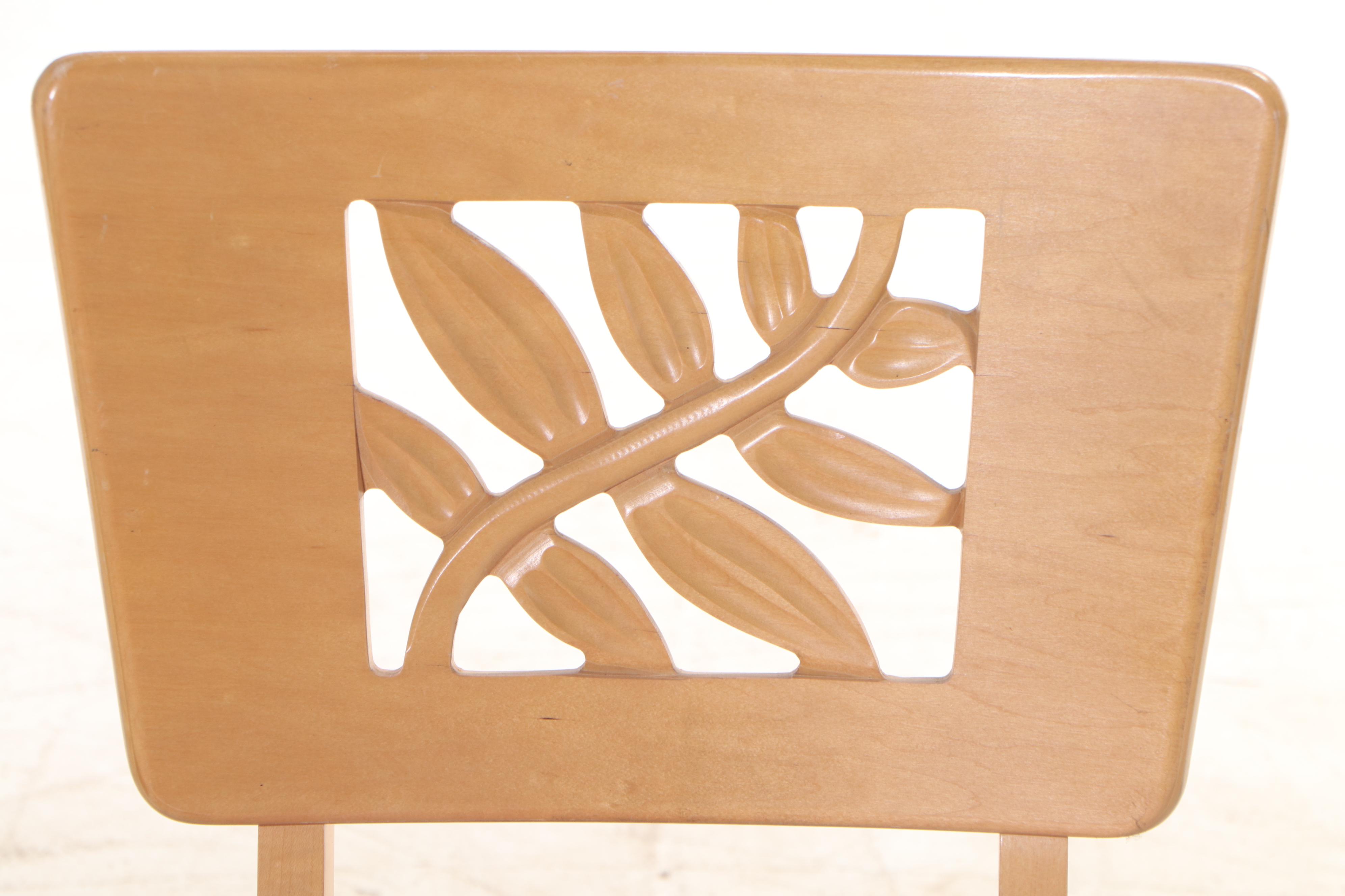 Stakmore Laminated Birch Folding Game Table Set, 1950s