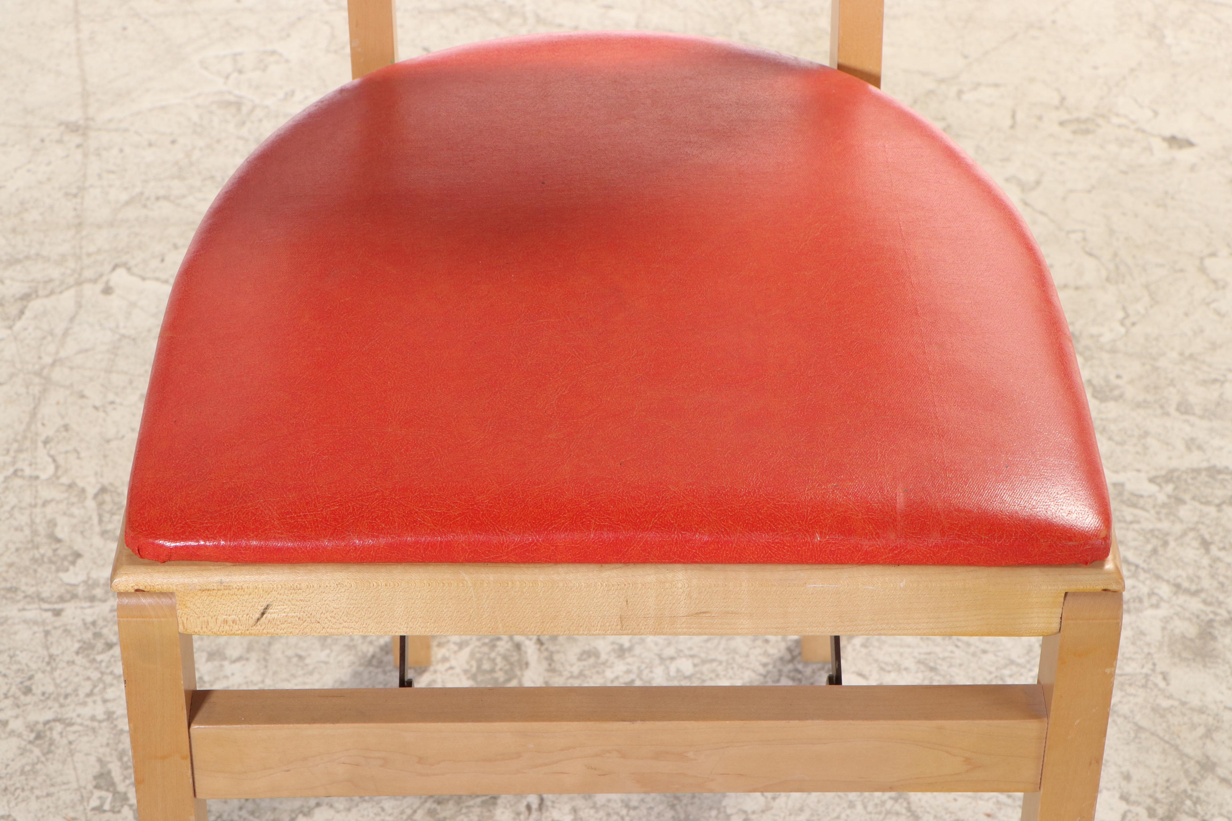 Stakmore Laminated Birch Folding Game Table Set, 1950s