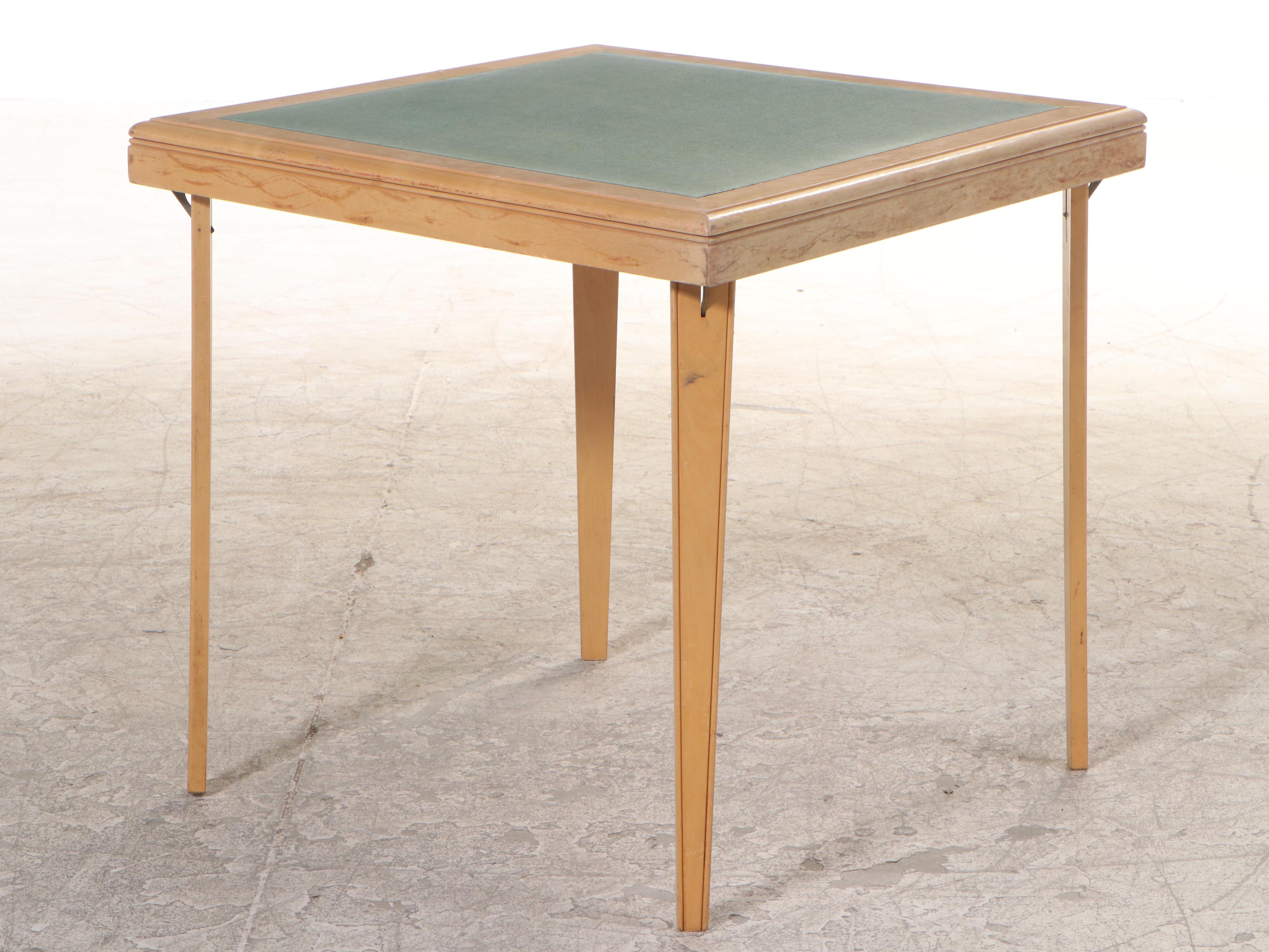 Stakmore Laminated Birch Folding Game Table Set, 1950s