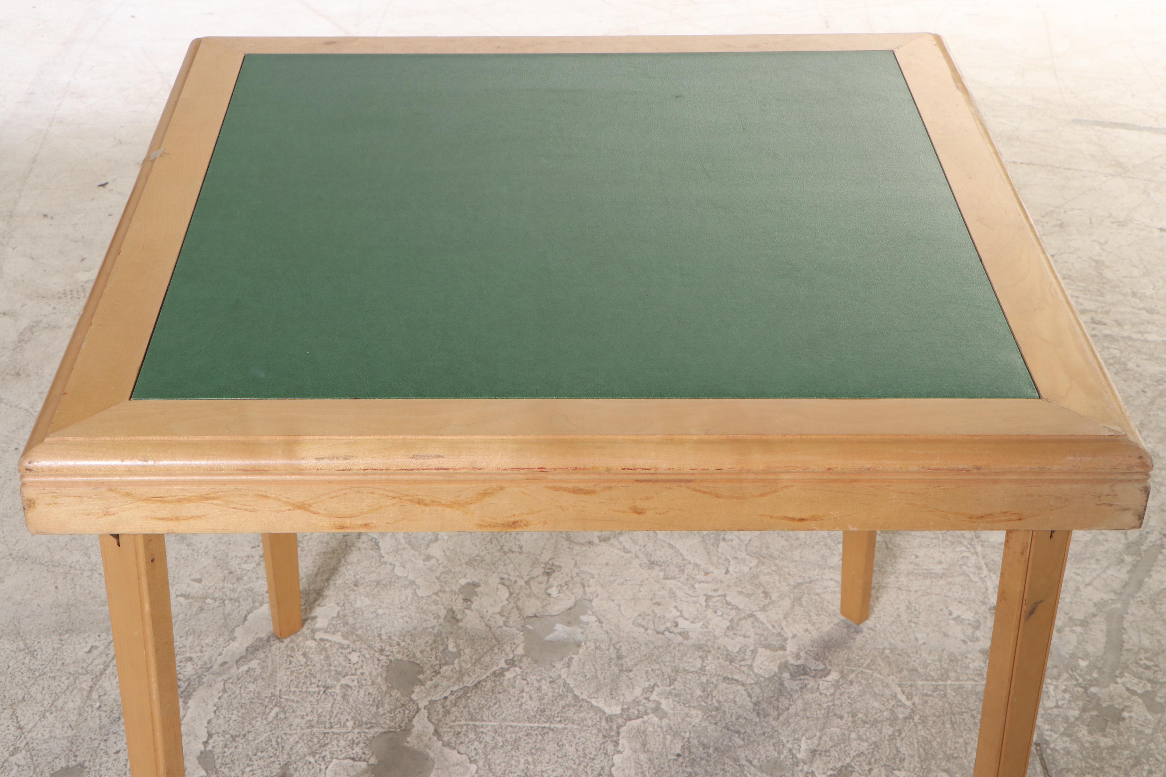 Stakmore Laminated Birch Folding Game Table Set, 1950s