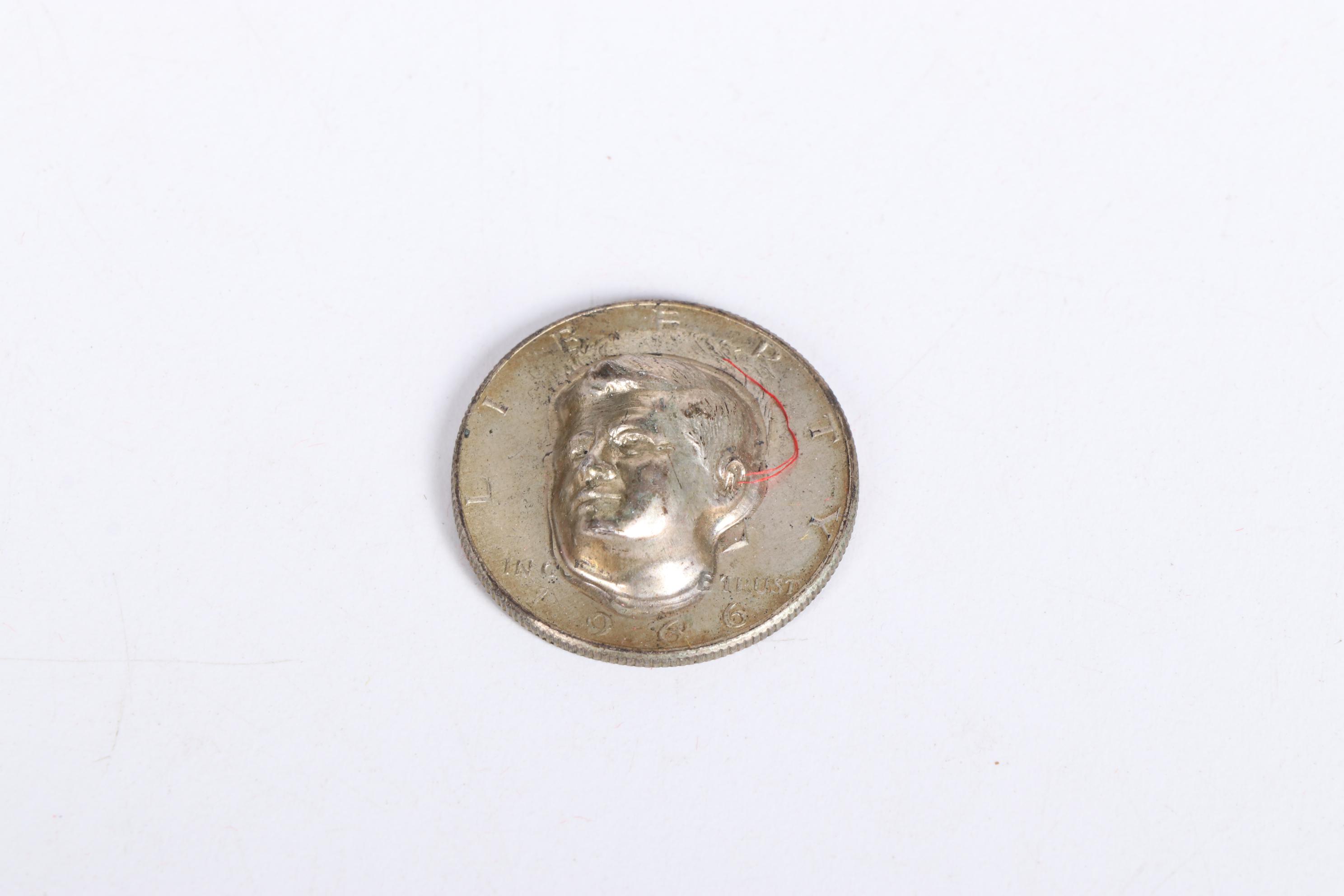 John F. Kennedy Memorabilia Including Repoussé Half Dollar