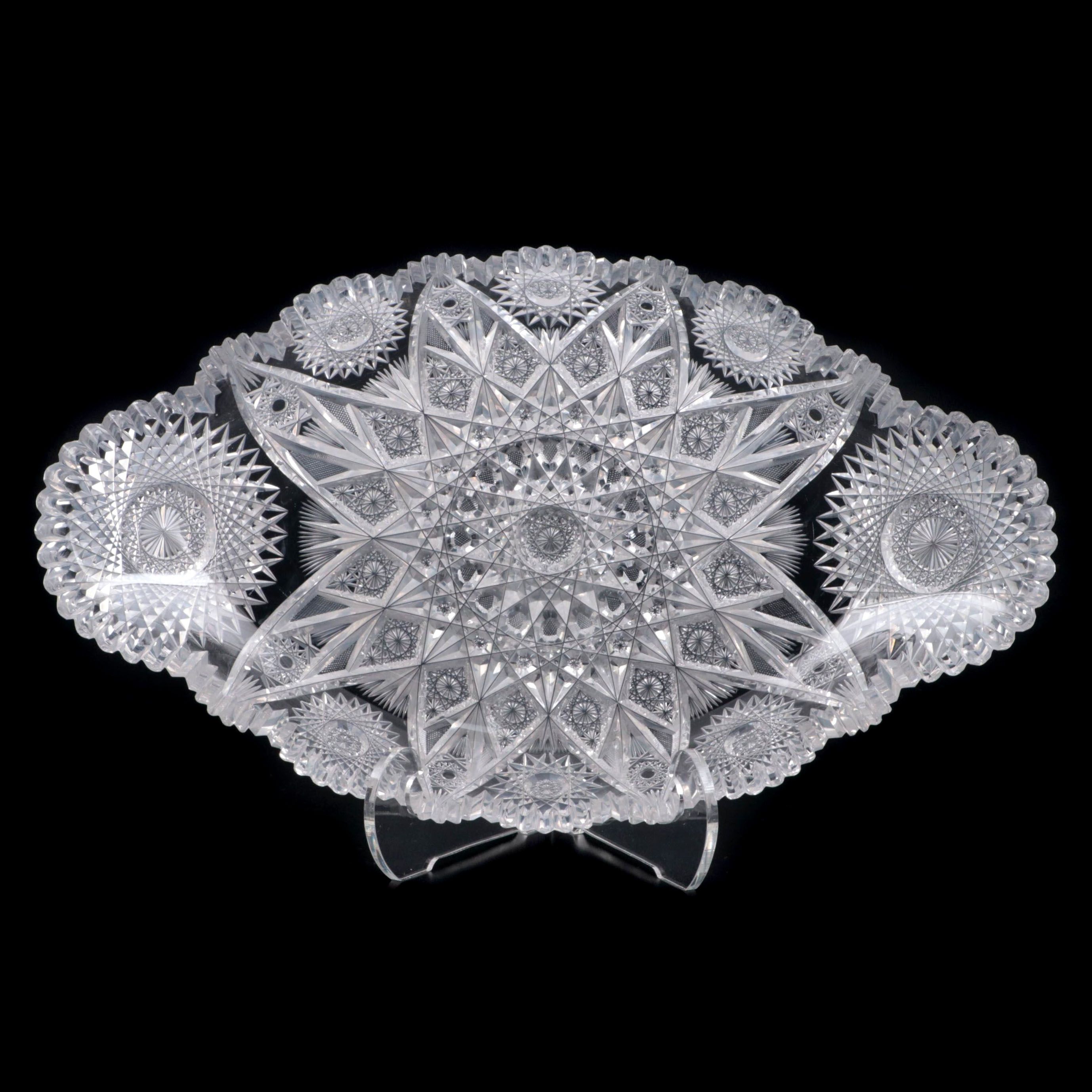 Gowans, Kent & Co. "Expanding Star" Brilliant Cut Glass Ice Cream Tray