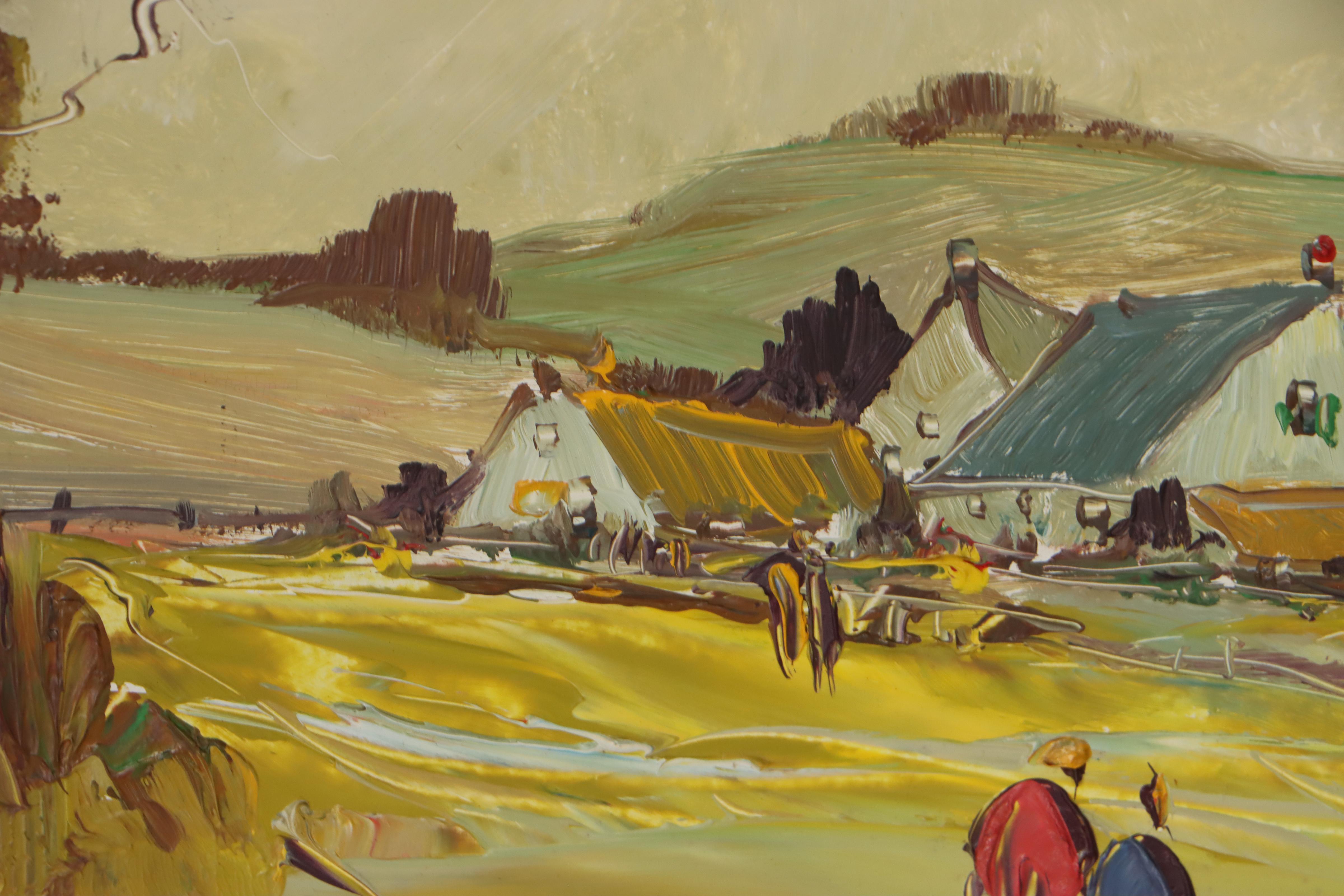 George Deakins Country Landscape Oil Painting, 1976