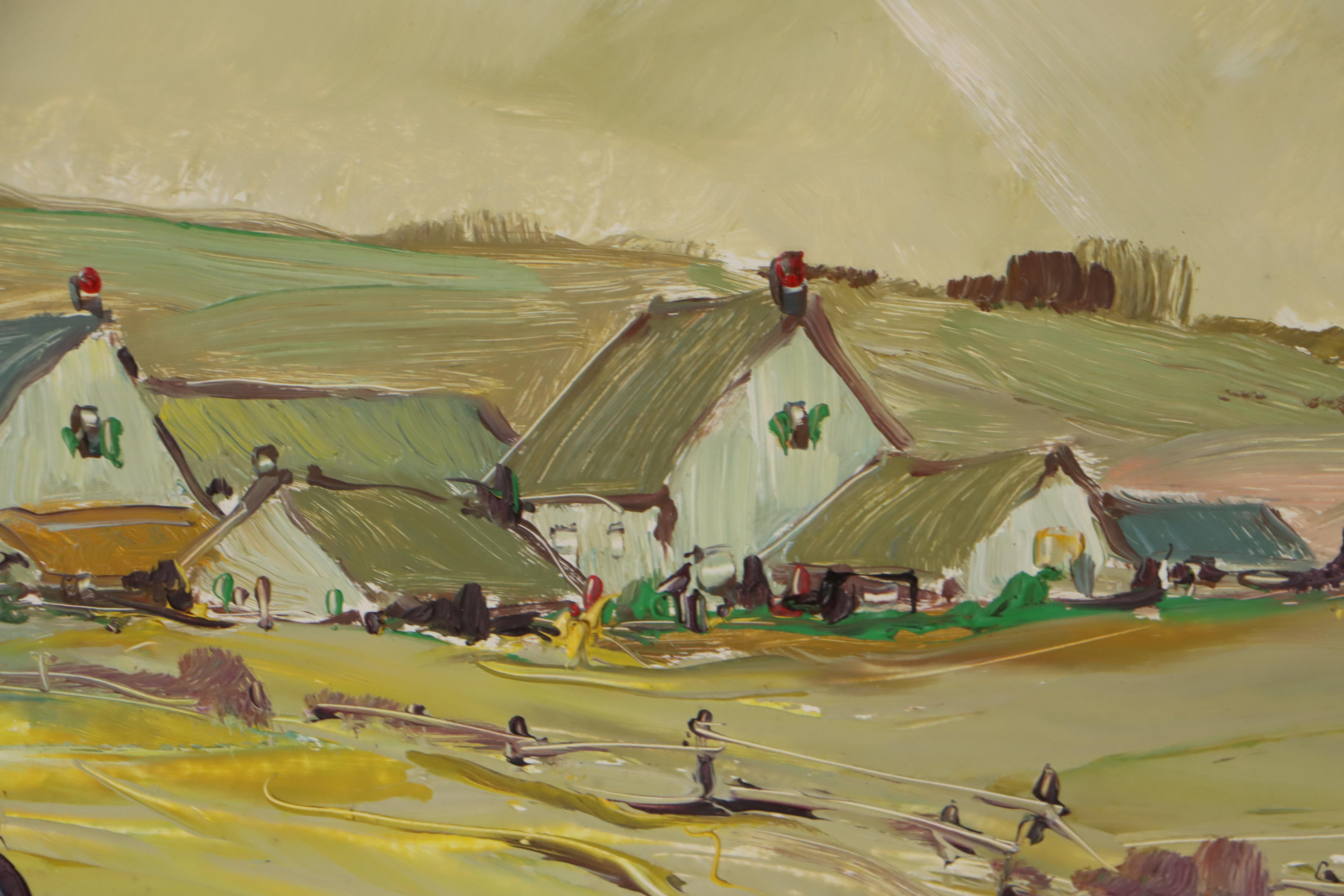 George Deakins Country Landscape Oil Painting, 1976