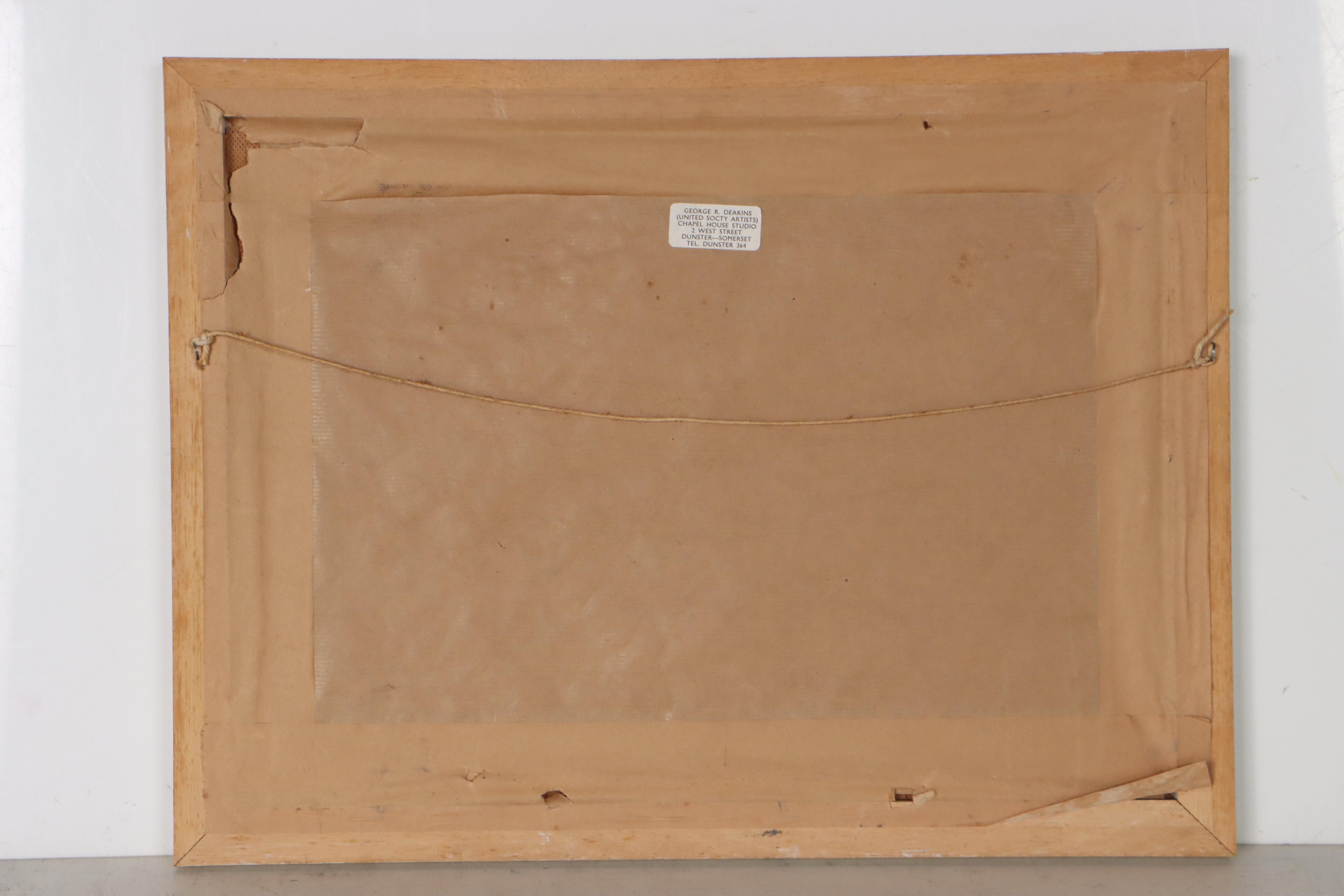 George Deakins Country Landscape Oil Painting, 1976