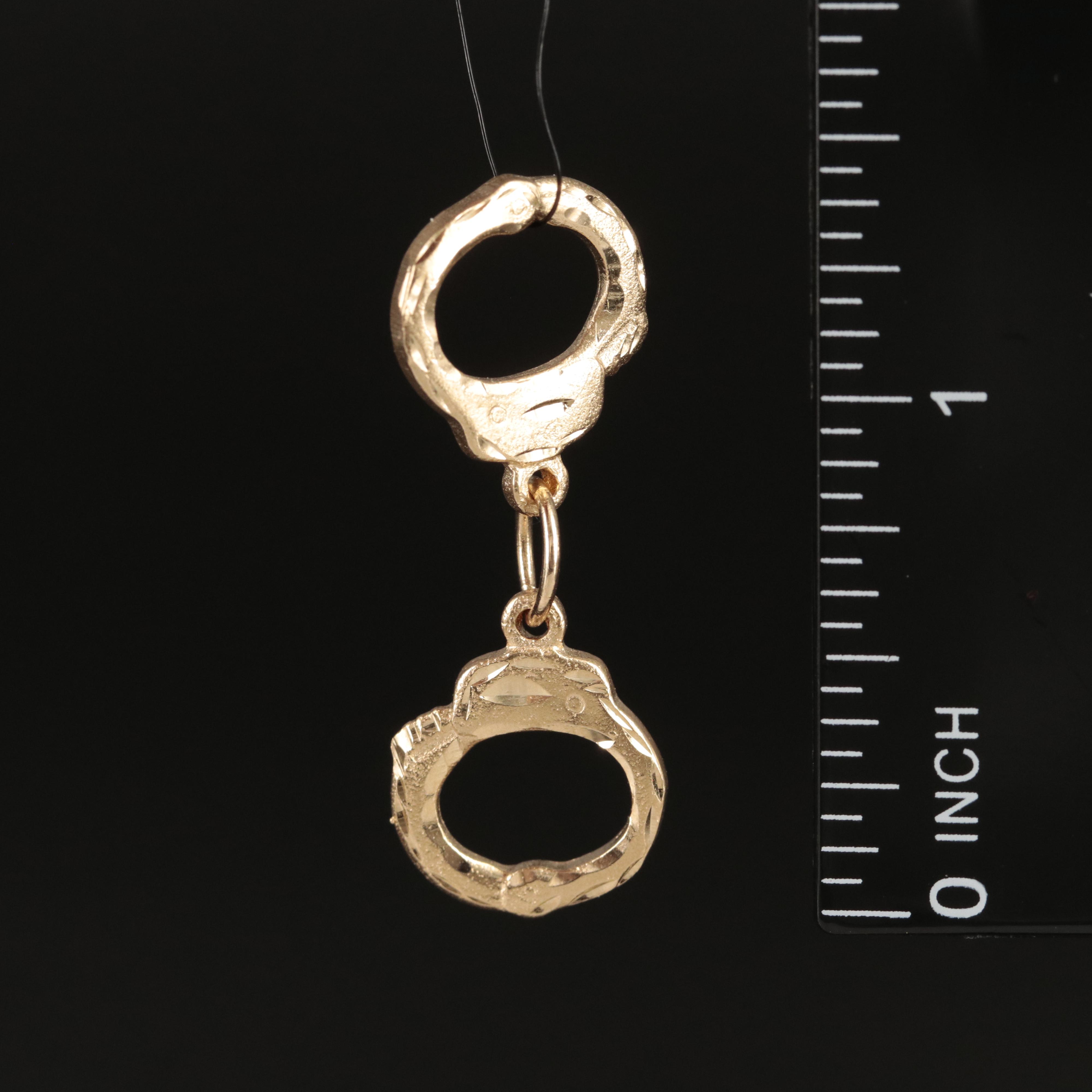 14K Handcuffs Charm