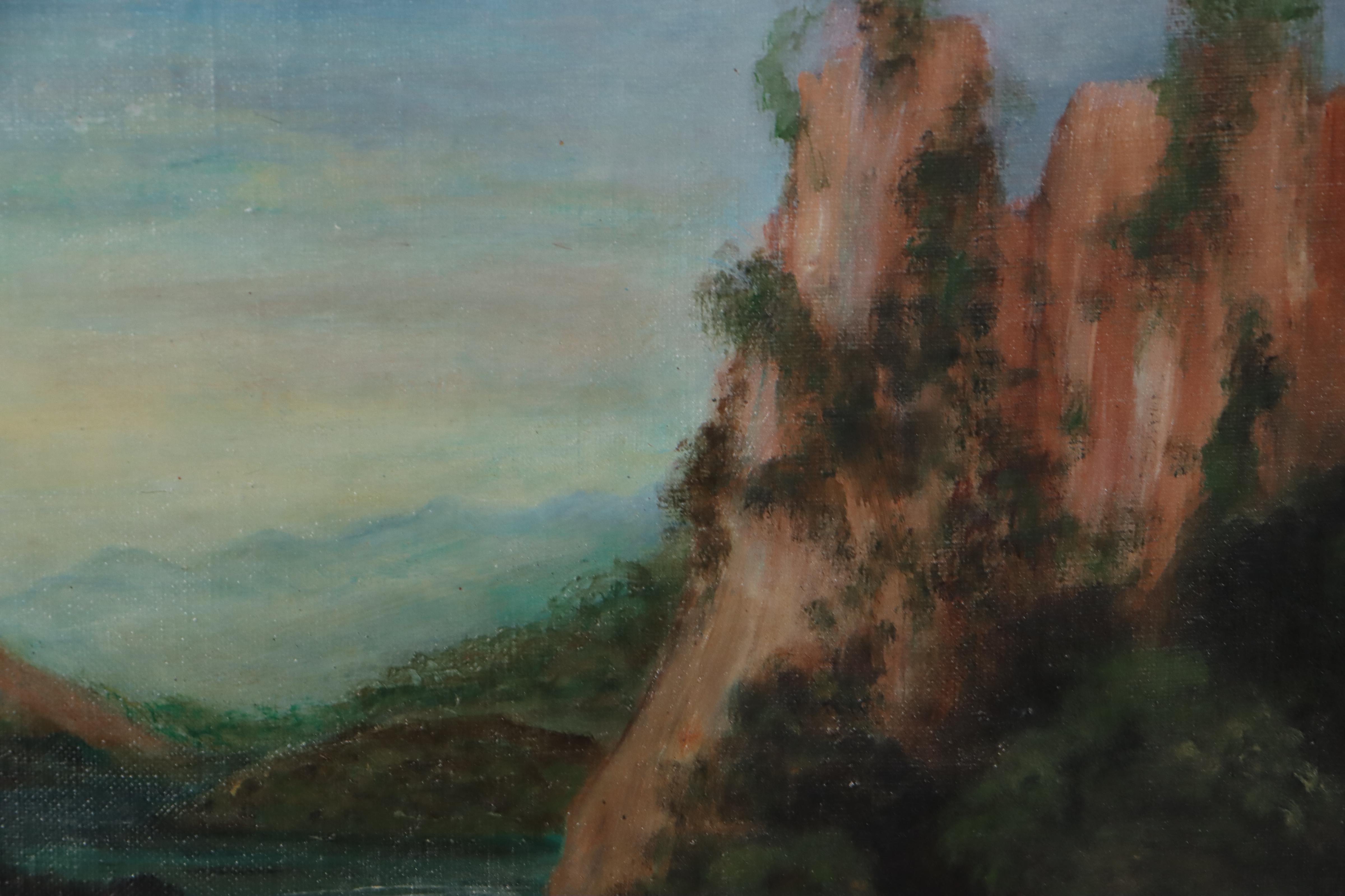 Continental Landscape Oil Painting