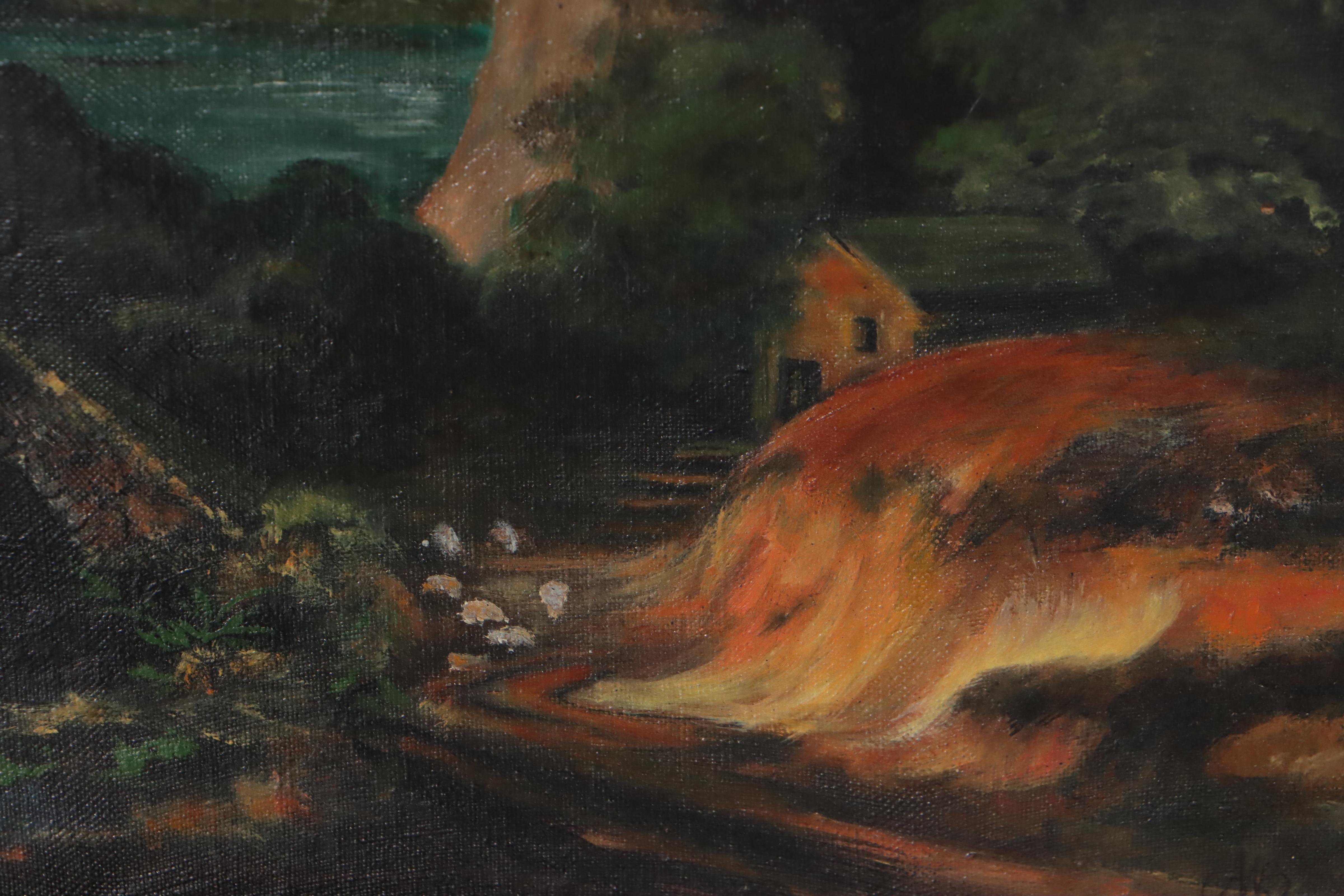 Continental Landscape Oil Painting