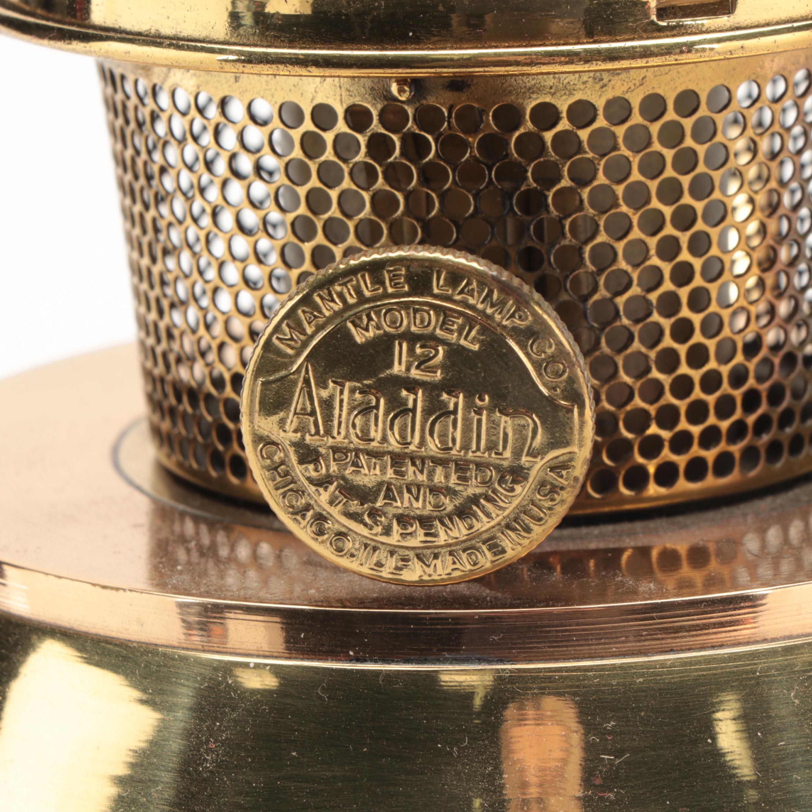 Aladdin Model 12 Lacquered Brass Kerosene Lighthouse Handheld Lamp