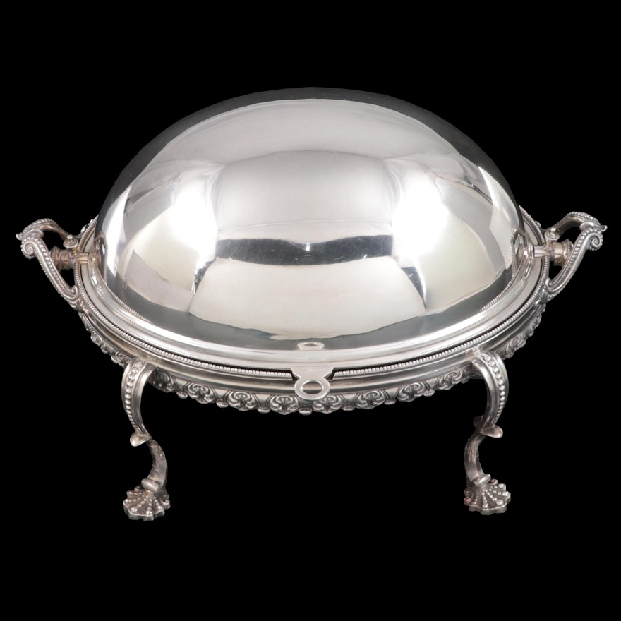 Martin, Hall & Co. English Silver Plate Breakfast Server, Late 19th/Early 20th C