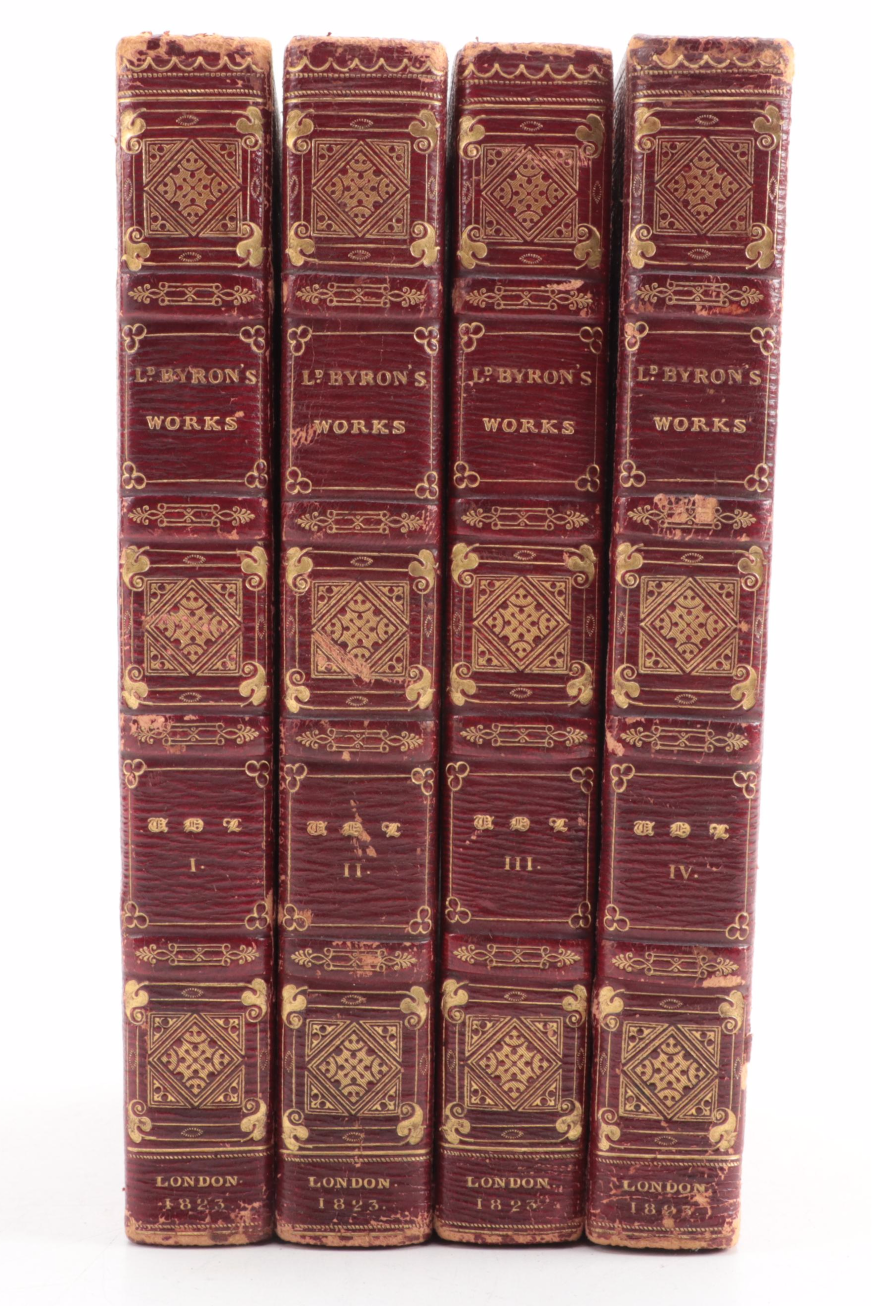 "The Works of Lord Byron" Complete Four-Volume Set, 1823