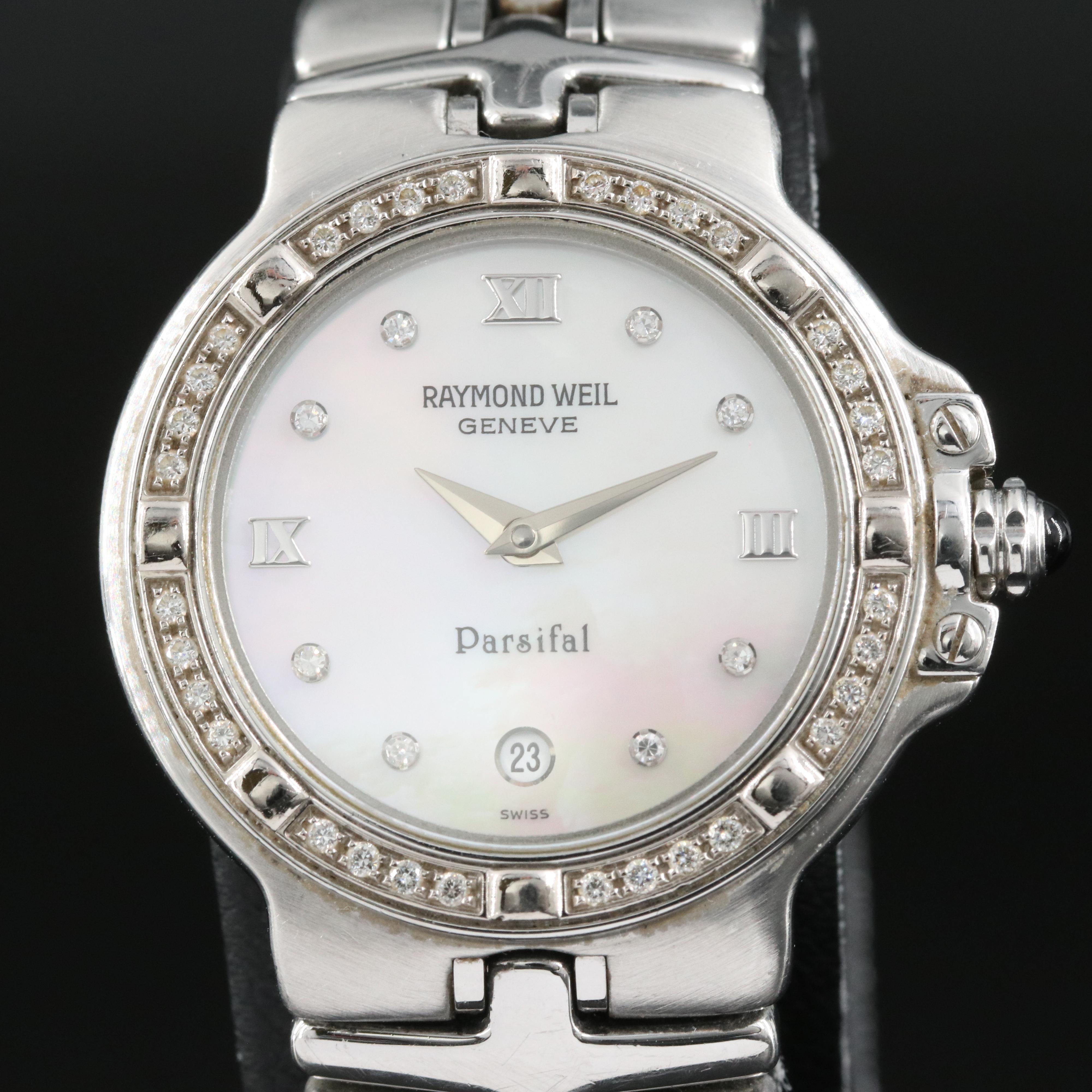 Diamond and Mother-of-Pearl Raymond Weil Parsifal Watch