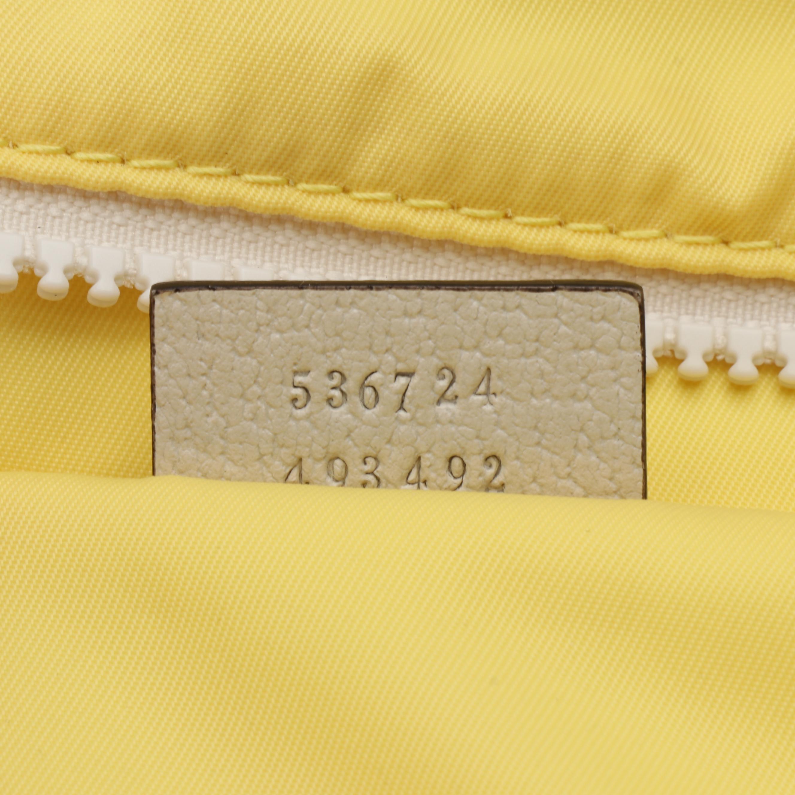 Gucci Blind for Love Backpack in Yellow Nylon Twill