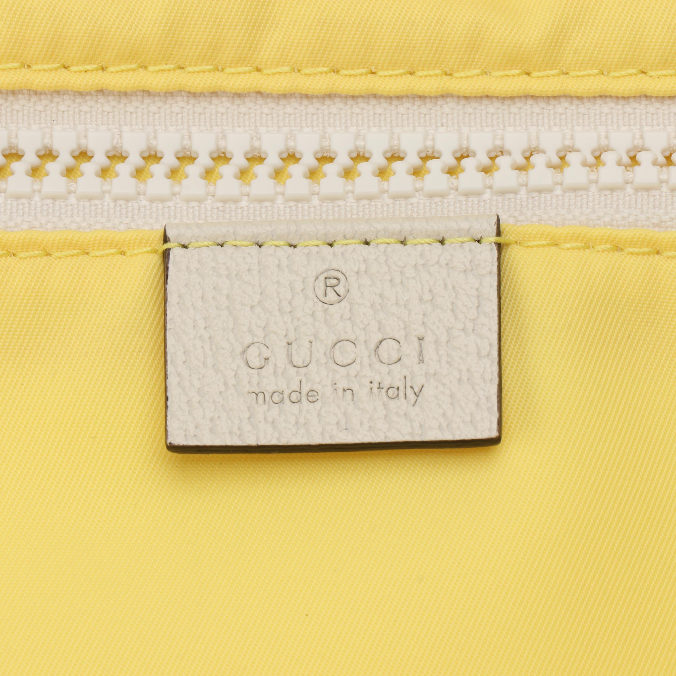 Gucci Blind for Love Backpack in Yellow Nylon Twill