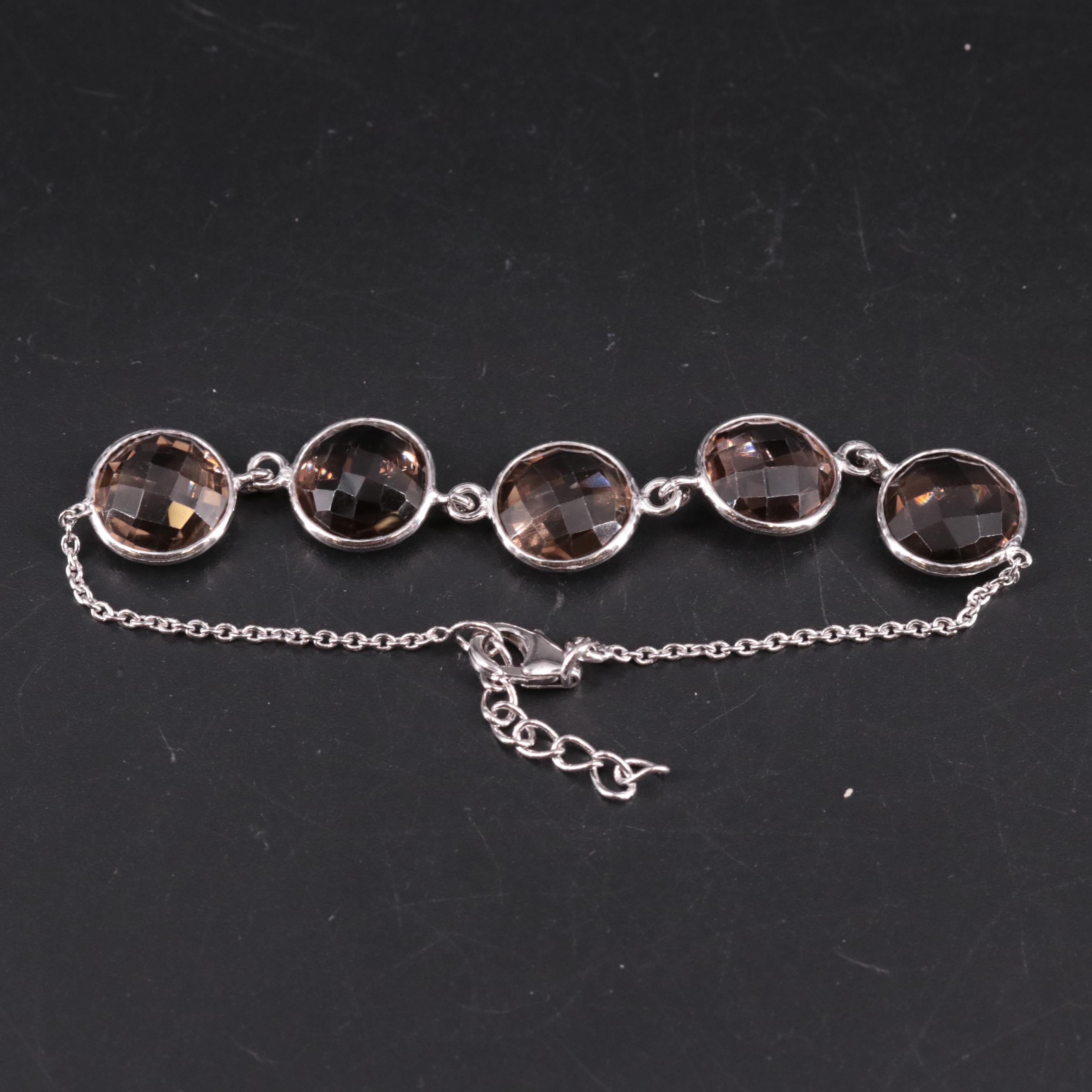 Sterling Silver Gemstone Bracelet