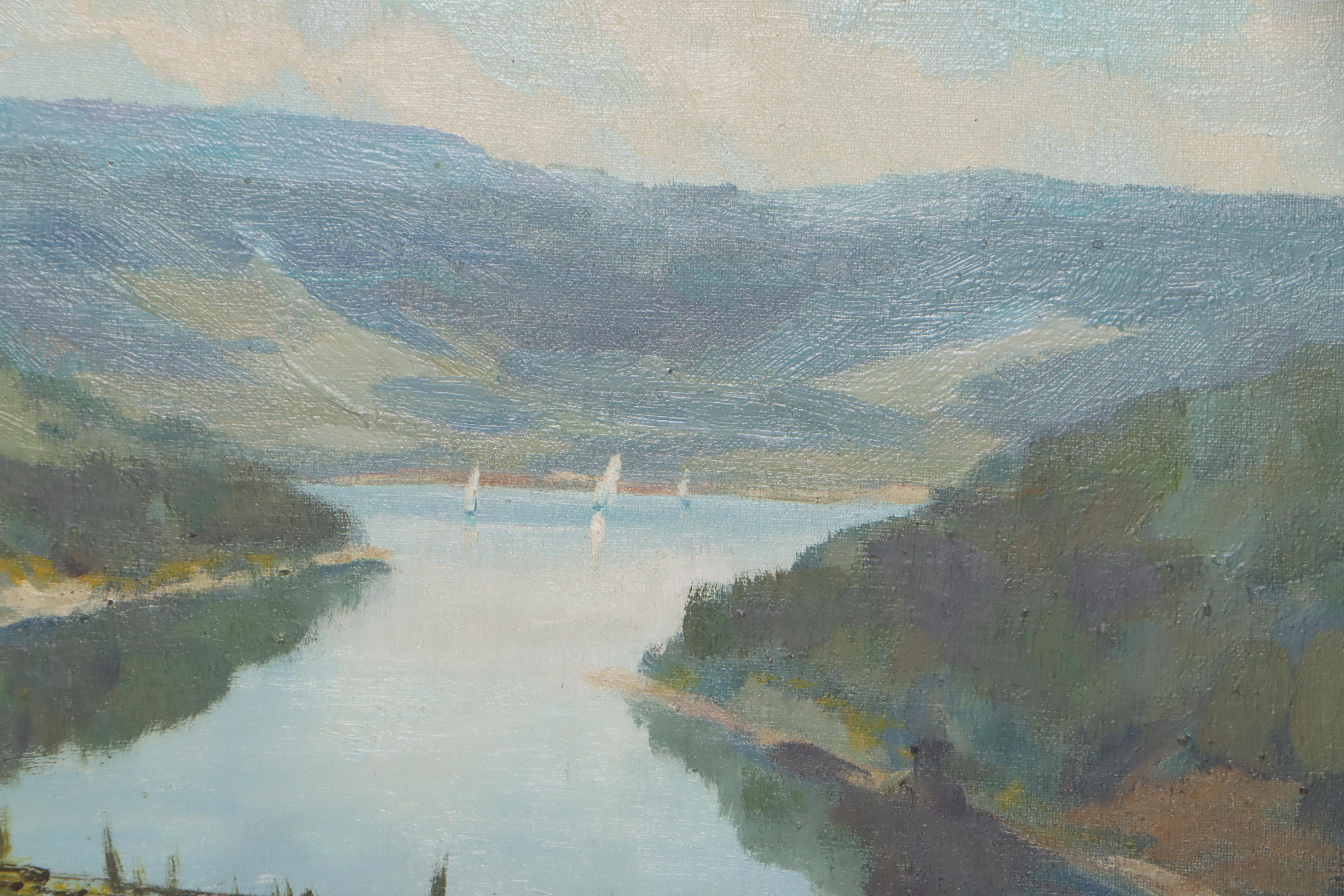 River Landscape Oil Painting