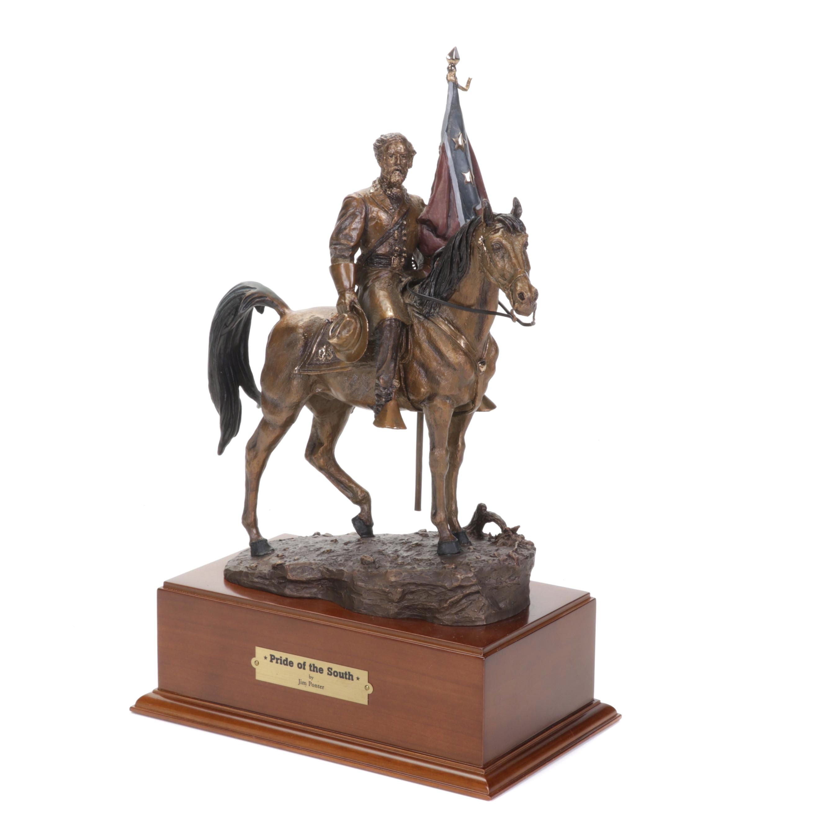 Jim Ponter for Franklin Mint Bronze Sculpture "Pride of the South"