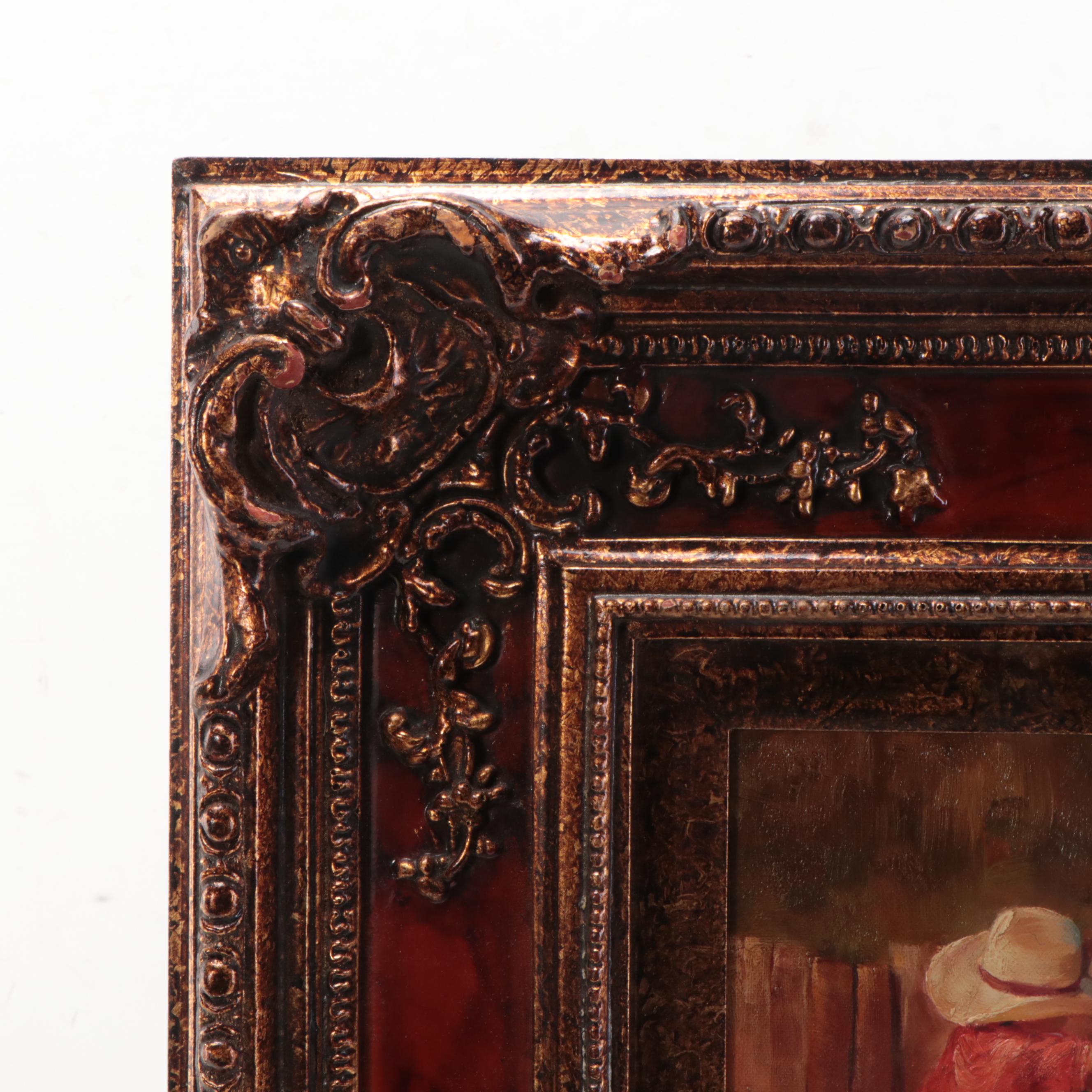 Troy Denton Oil Painting of Boy Mounting Horse