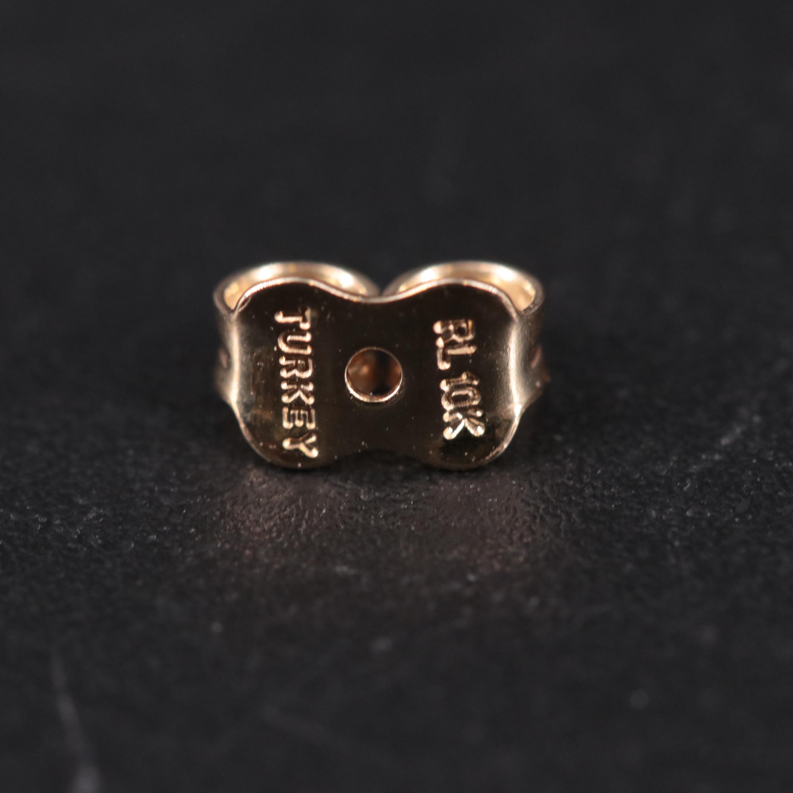 10K Circular Stud Earrings