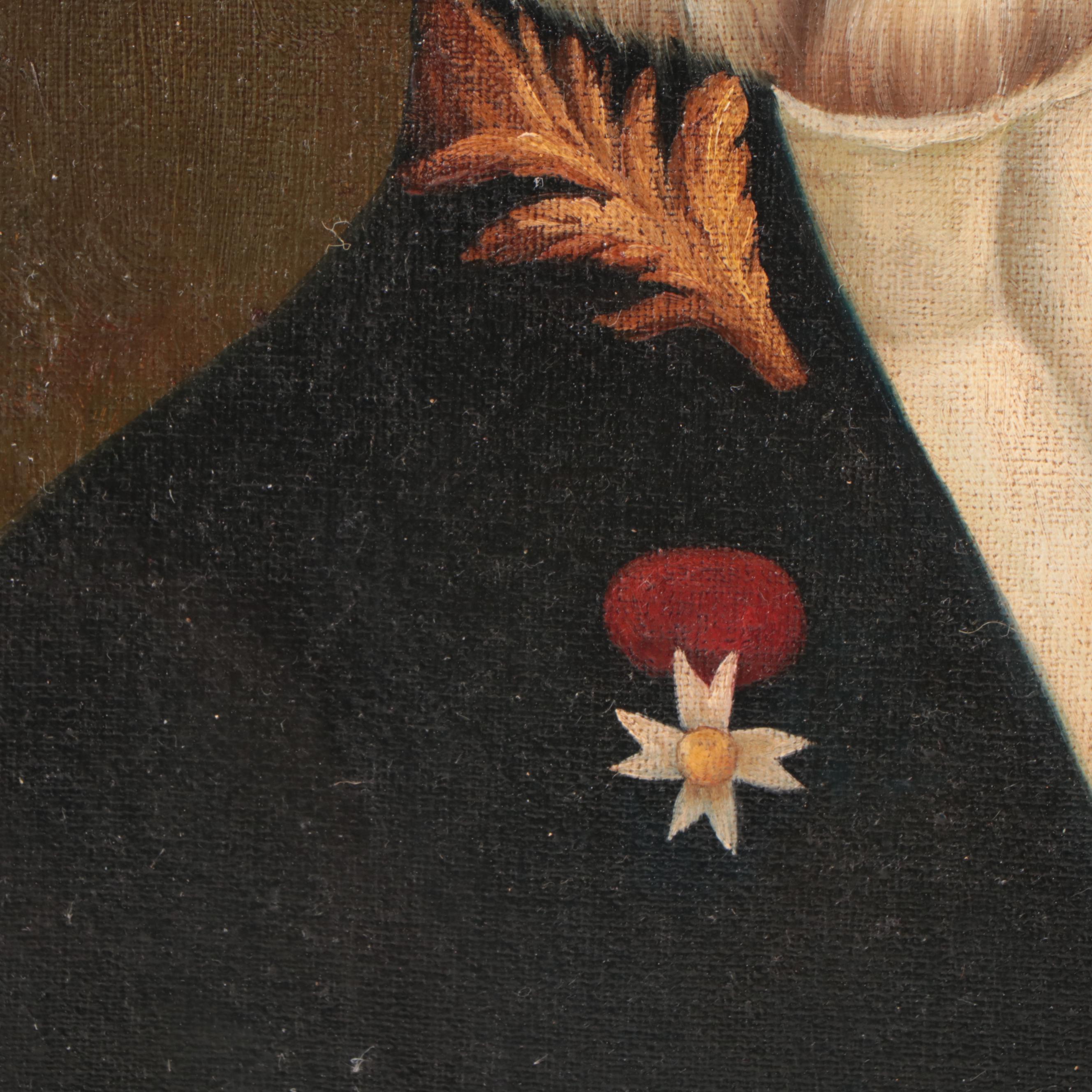 Anthropomorphic Dog Oil Painting After Thierry Poncelet "The Officer's Mess"