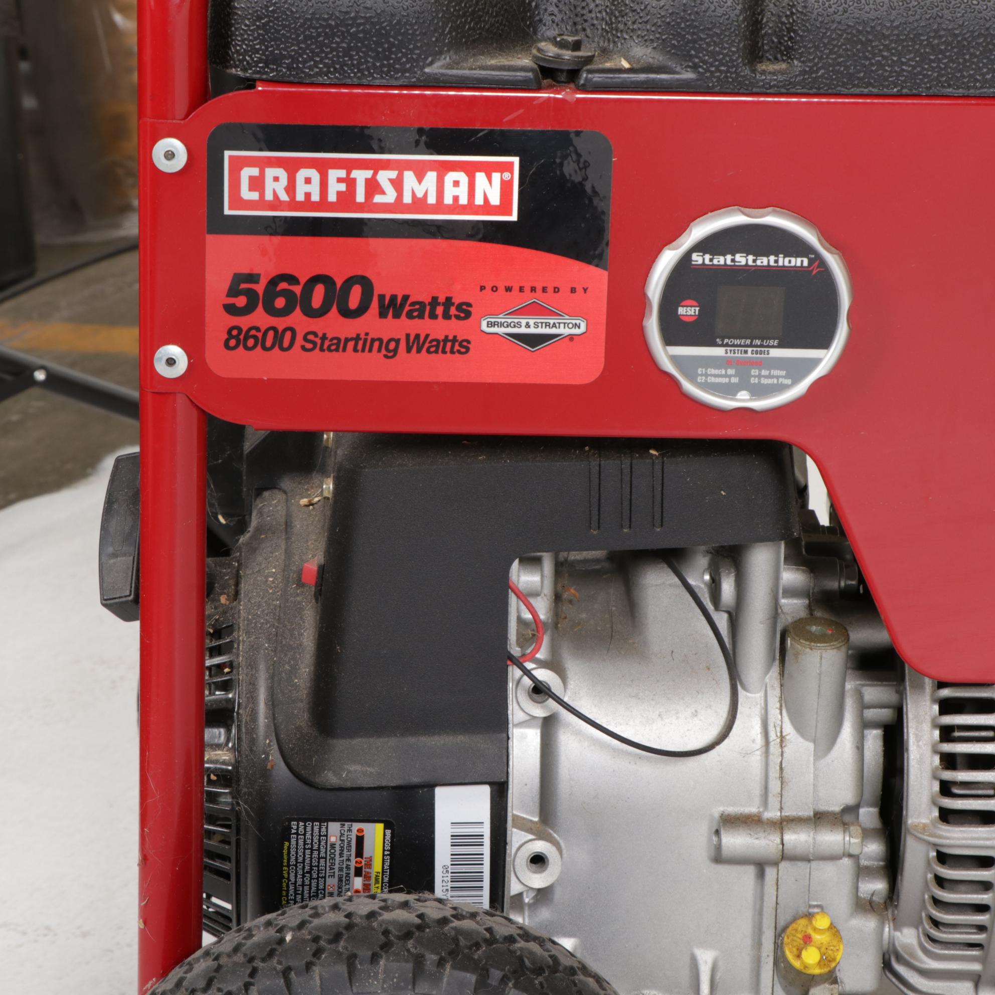 Craftsman 5600 Watt Portable Gas Powered Generator