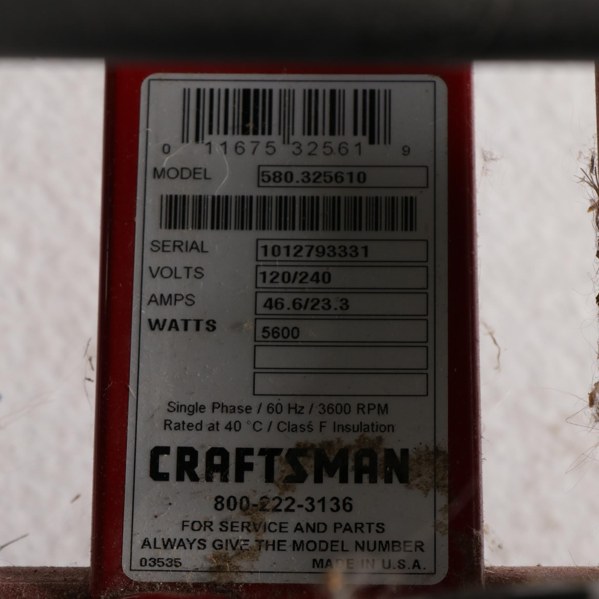 Craftsman 5600 Watt Portable Gas Powered Generator