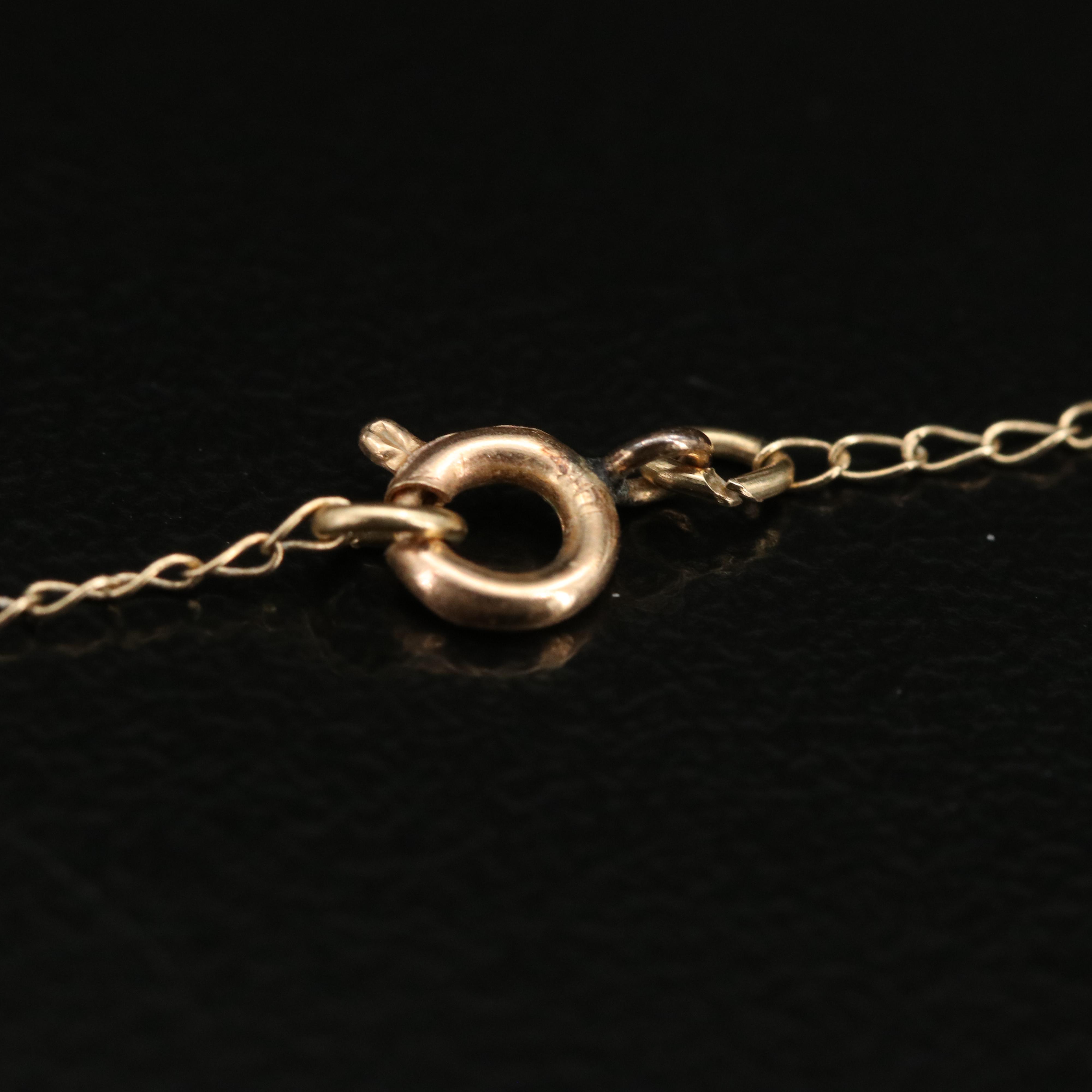Italian 14K Cornicello Pendant Necklace  