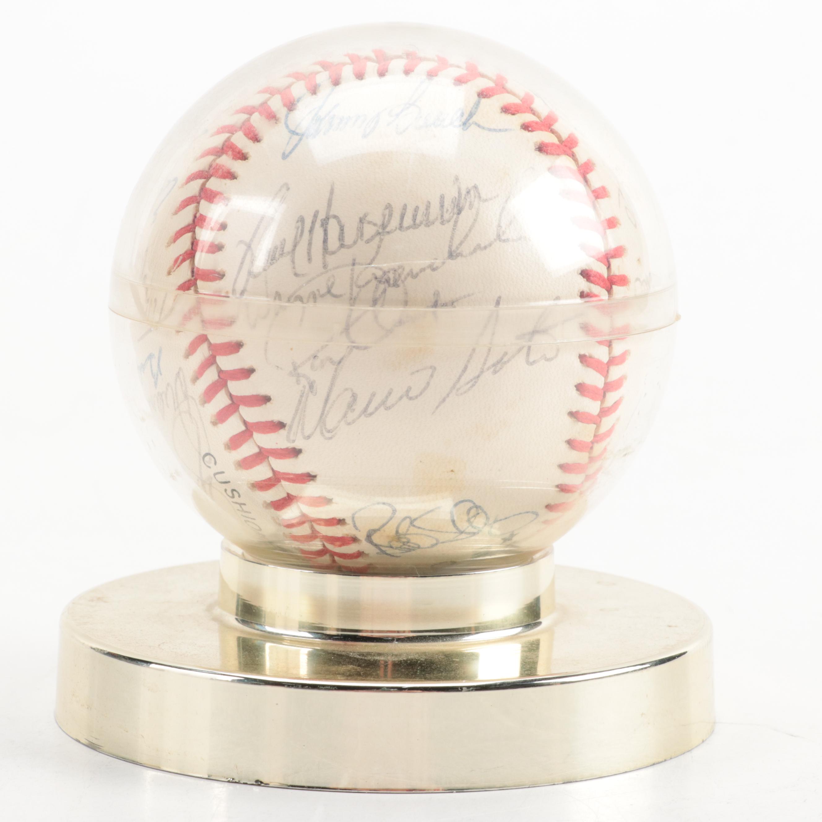 1983 Rawlings Cincinnati Reds Team Signed Baseball With Seaver, Bench, More