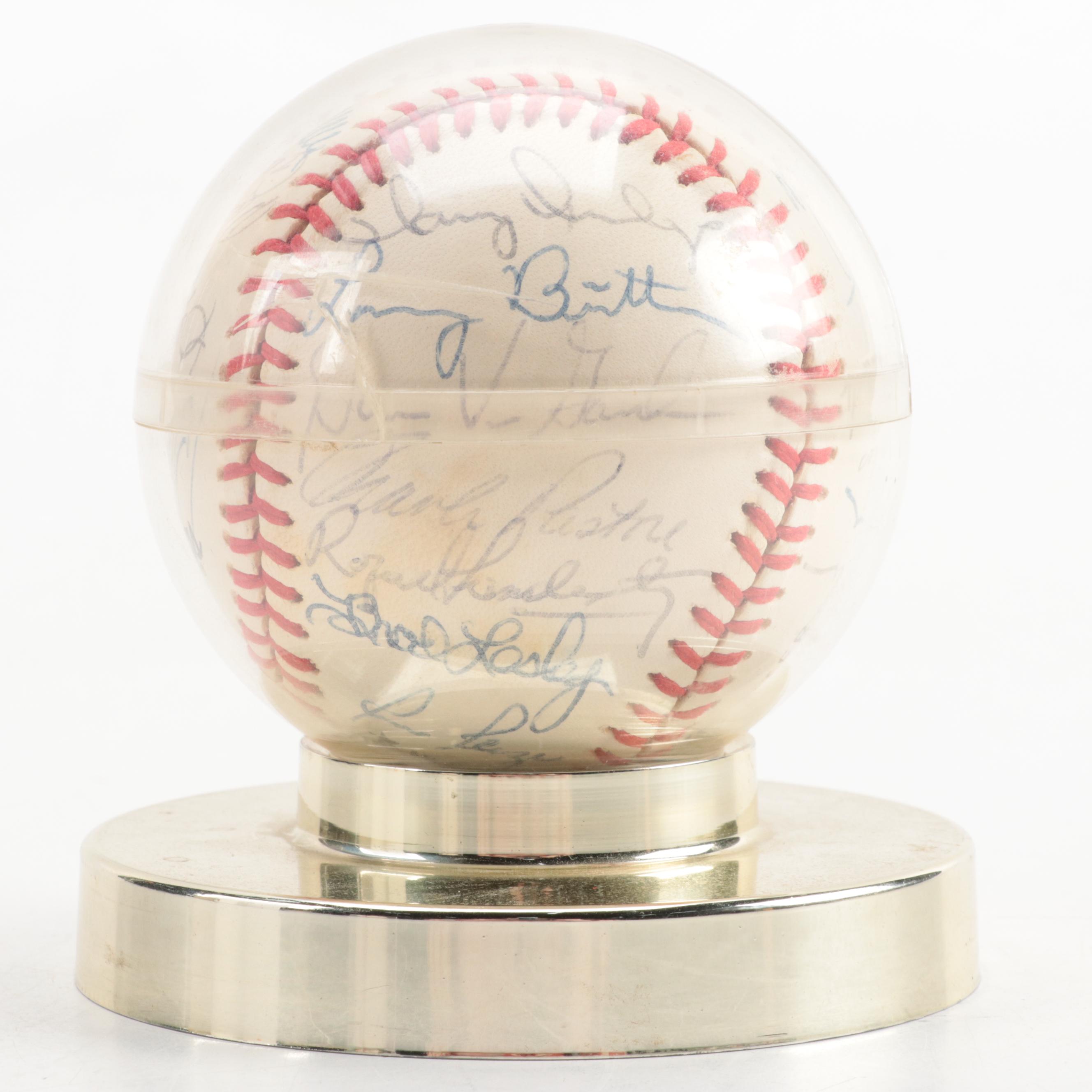 1983 Rawlings Cincinnati Reds Team Signed Baseball With Seaver, Bench, More