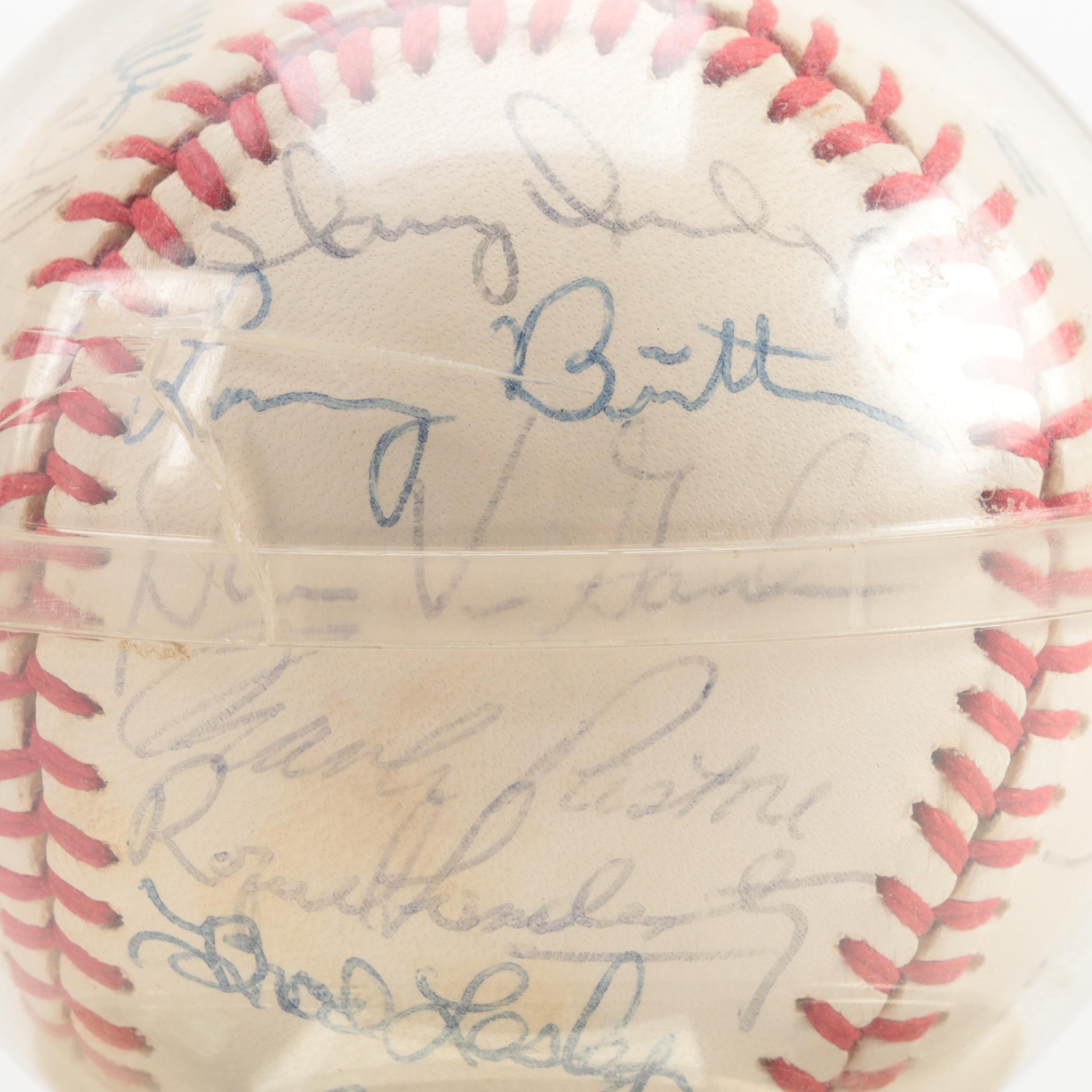 1983 Rawlings Cincinnati Reds Team Signed Baseball With Seaver, Bench, More