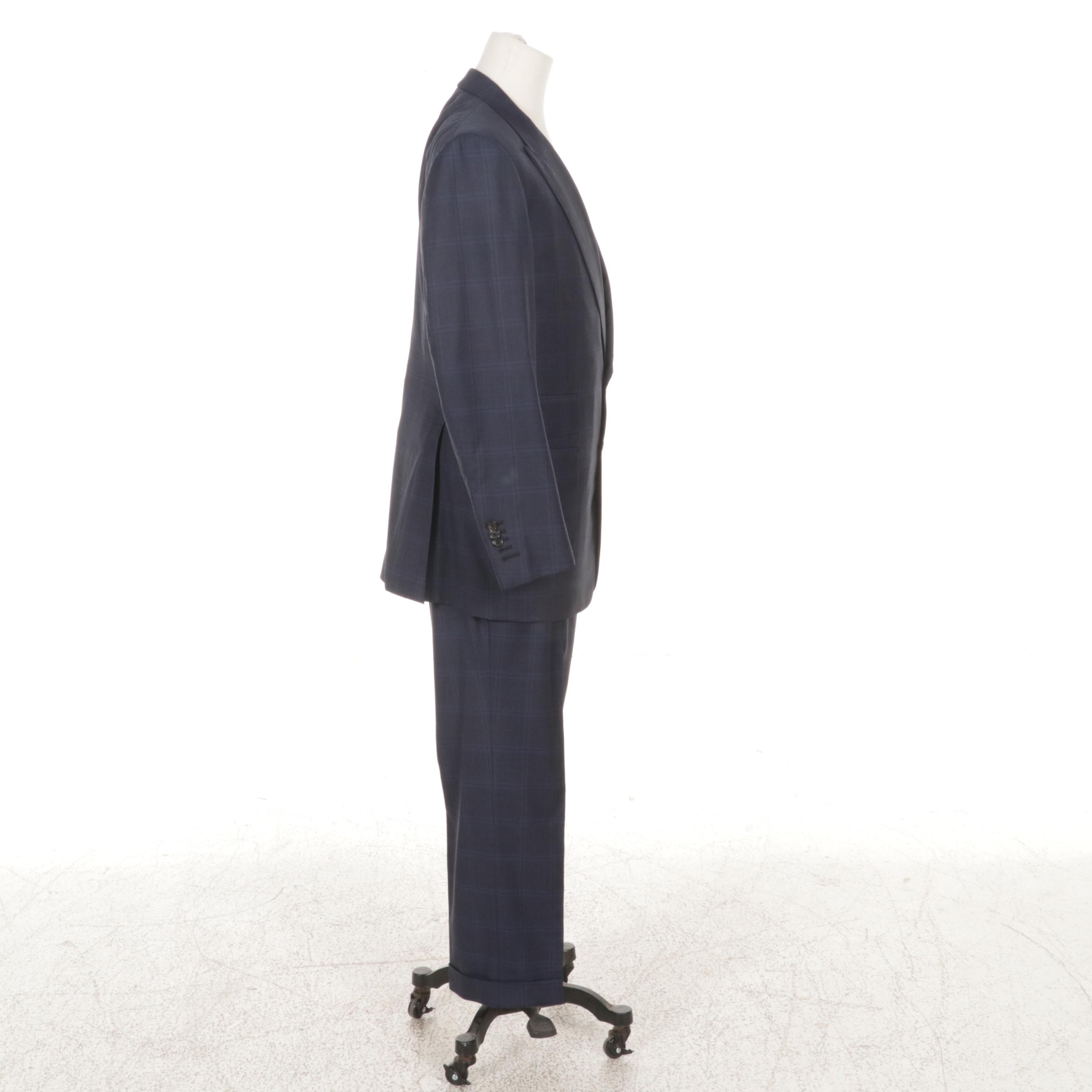 Men's Tom Ford Dark Blue Wool Three-Piece Suit