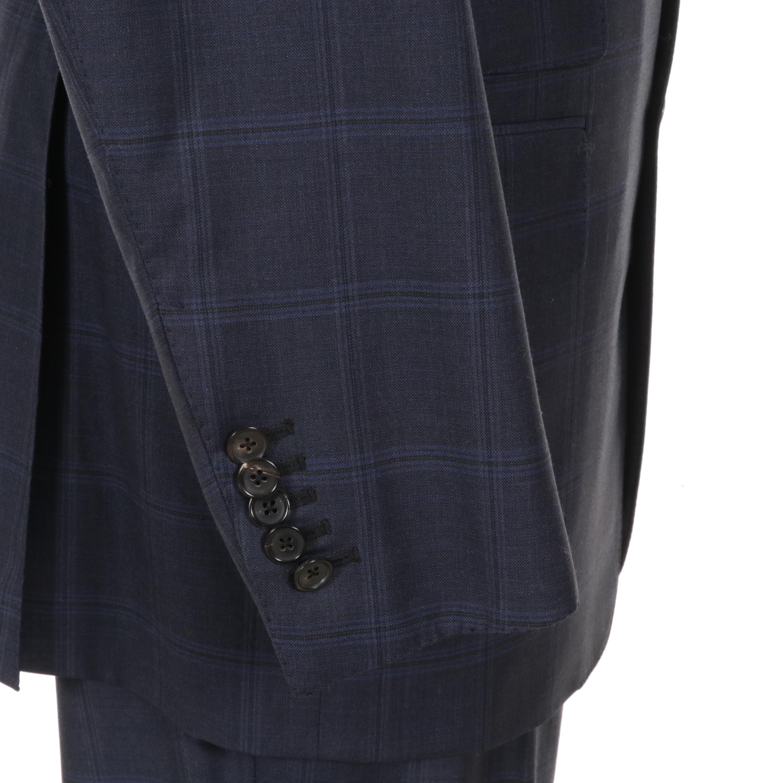 Men's Tom Ford Dark Blue Wool Three-Piece Suit