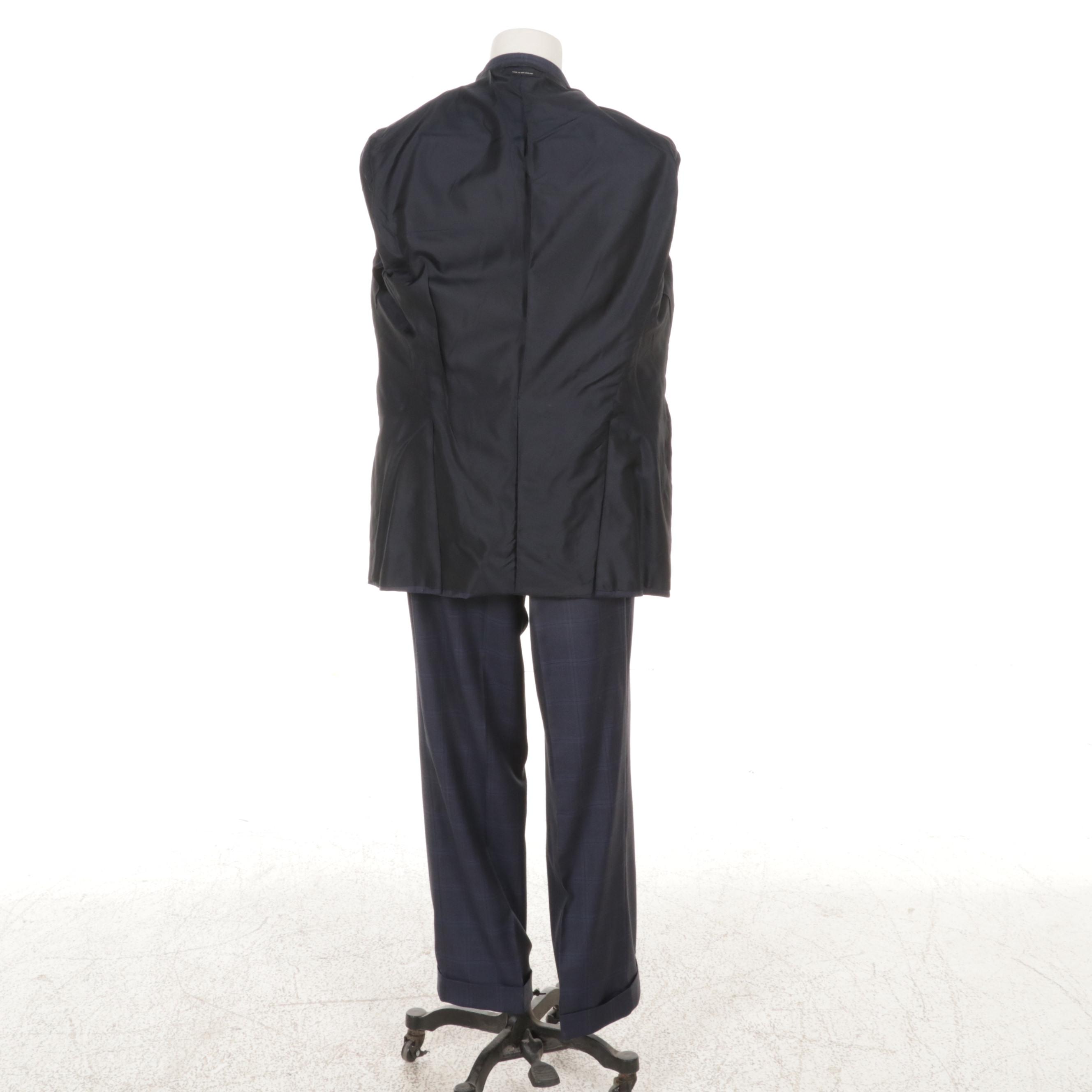 Men's Tom Ford Dark Blue Wool Three-Piece Suit