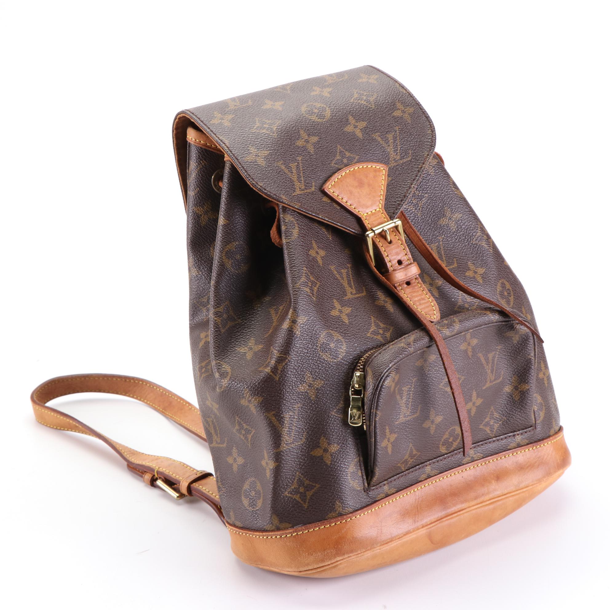 Louis Vuitton Montsouris PM Backpack in Monogram Canvas and Vachetta Leather