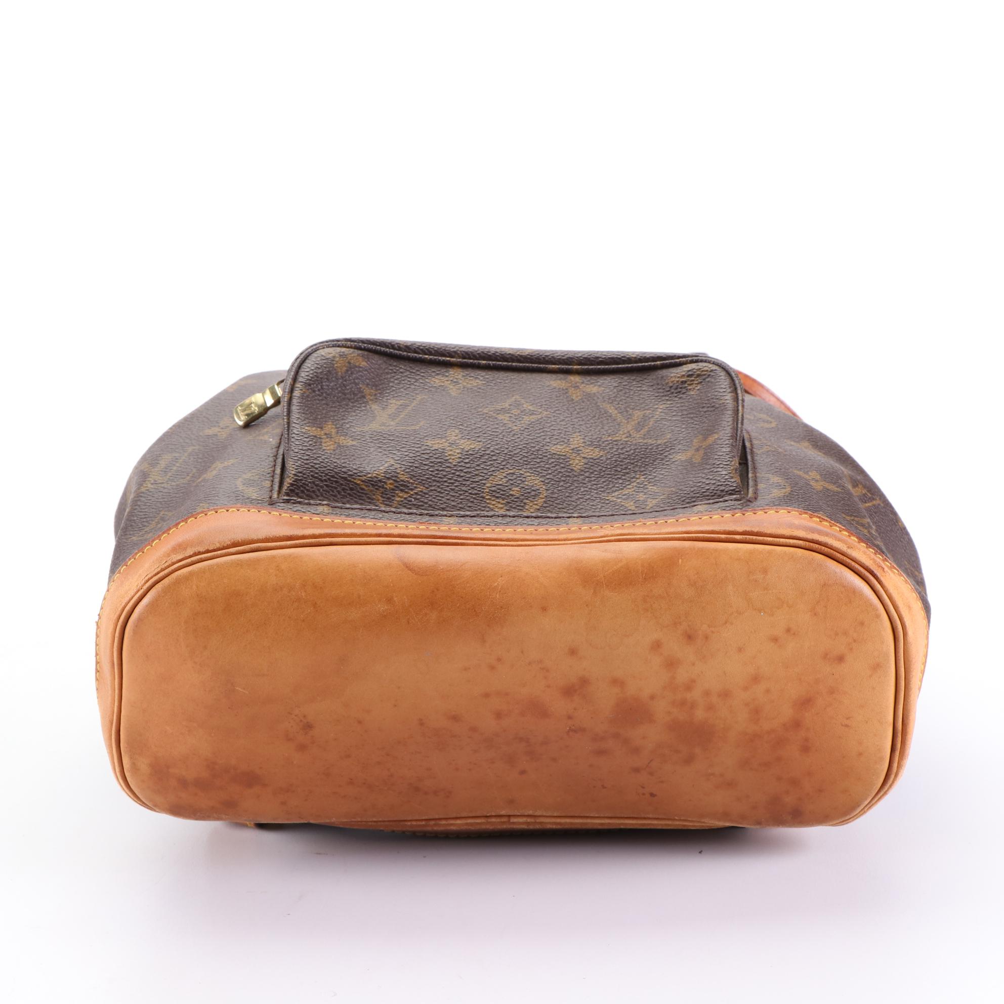 Louis Vuitton Montsouris PM Backpack in Monogram Canvas and Vachetta Leather