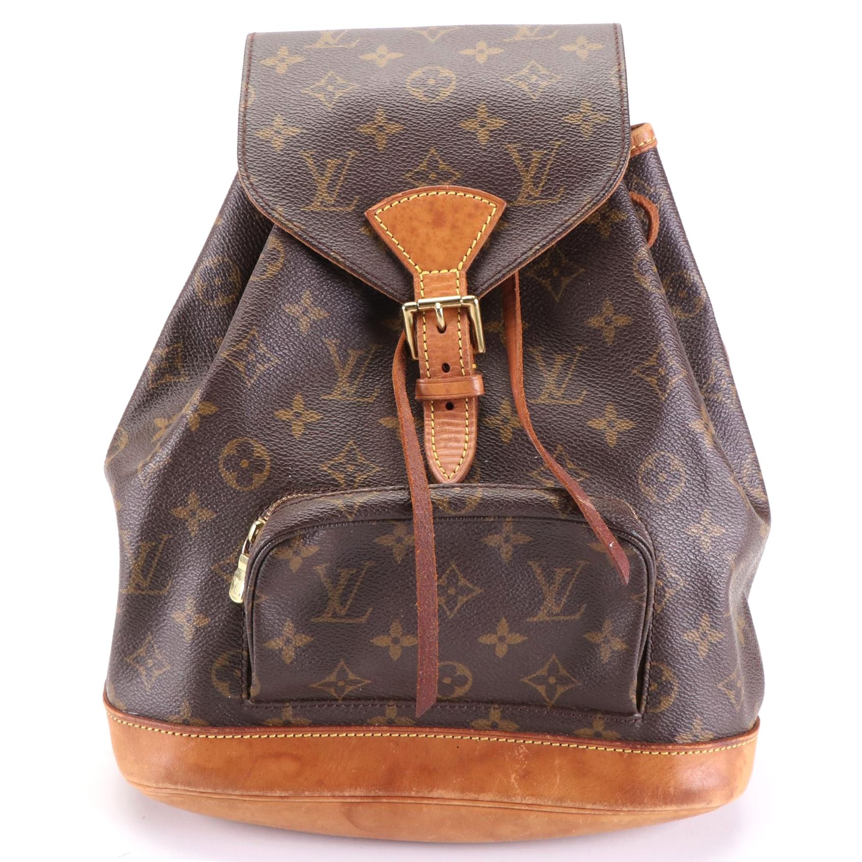 Louis Vuitton Montsouris PM Backpack in Monogram Canvas and Vachetta Leather