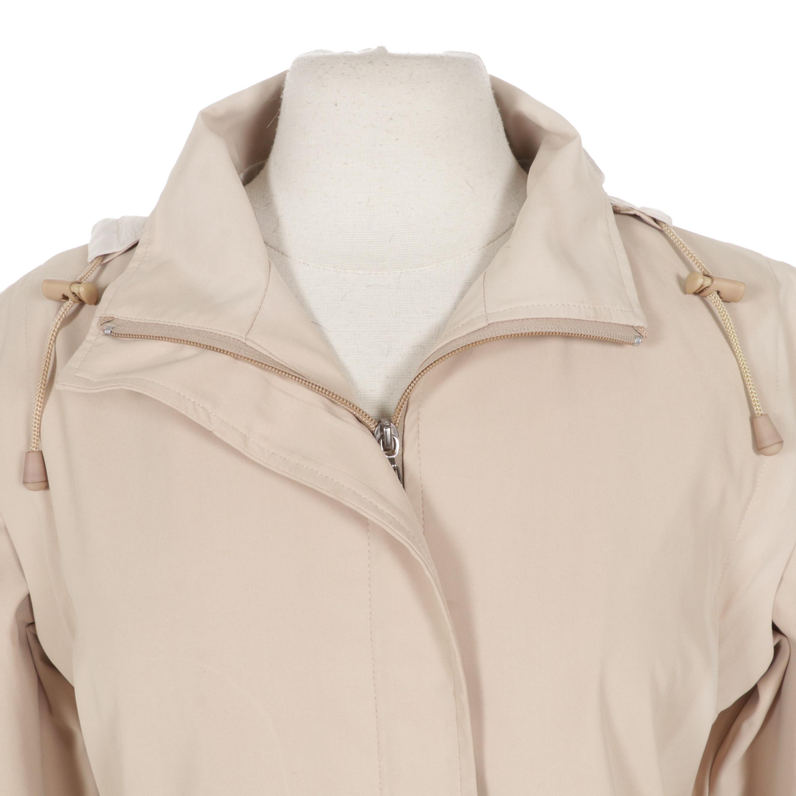 Prada Zipper-Front Jacket with Removable Hood