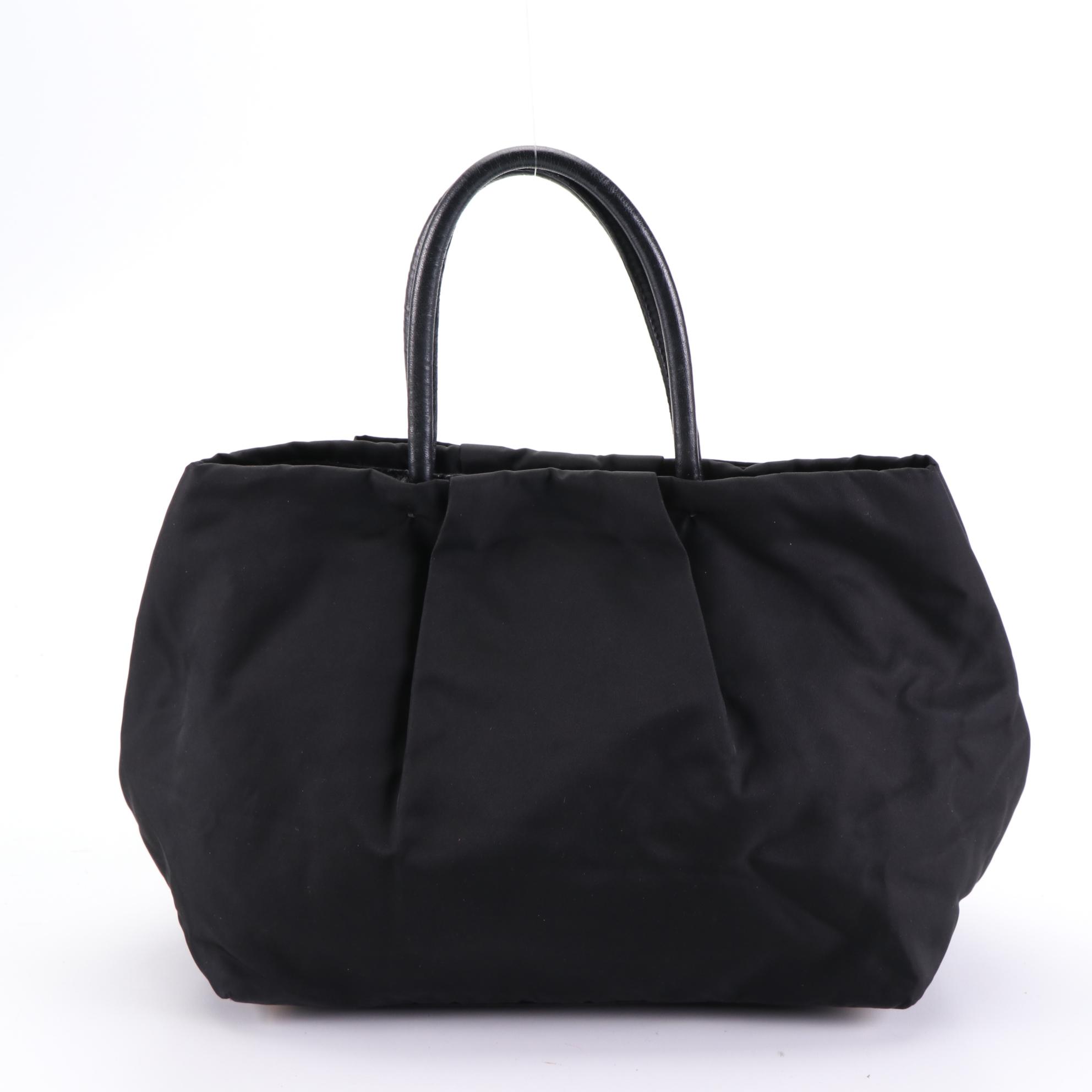 Prada Tessuto Bow Bag in Nylon and Leather