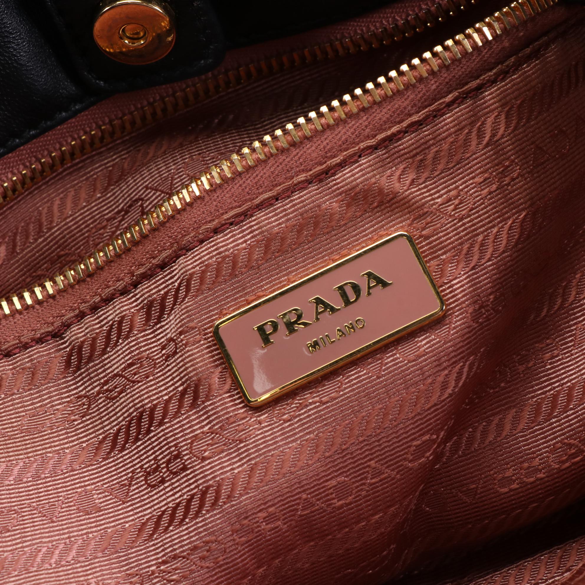 Prada Tessuto Bow Bag in Nylon and Leather
