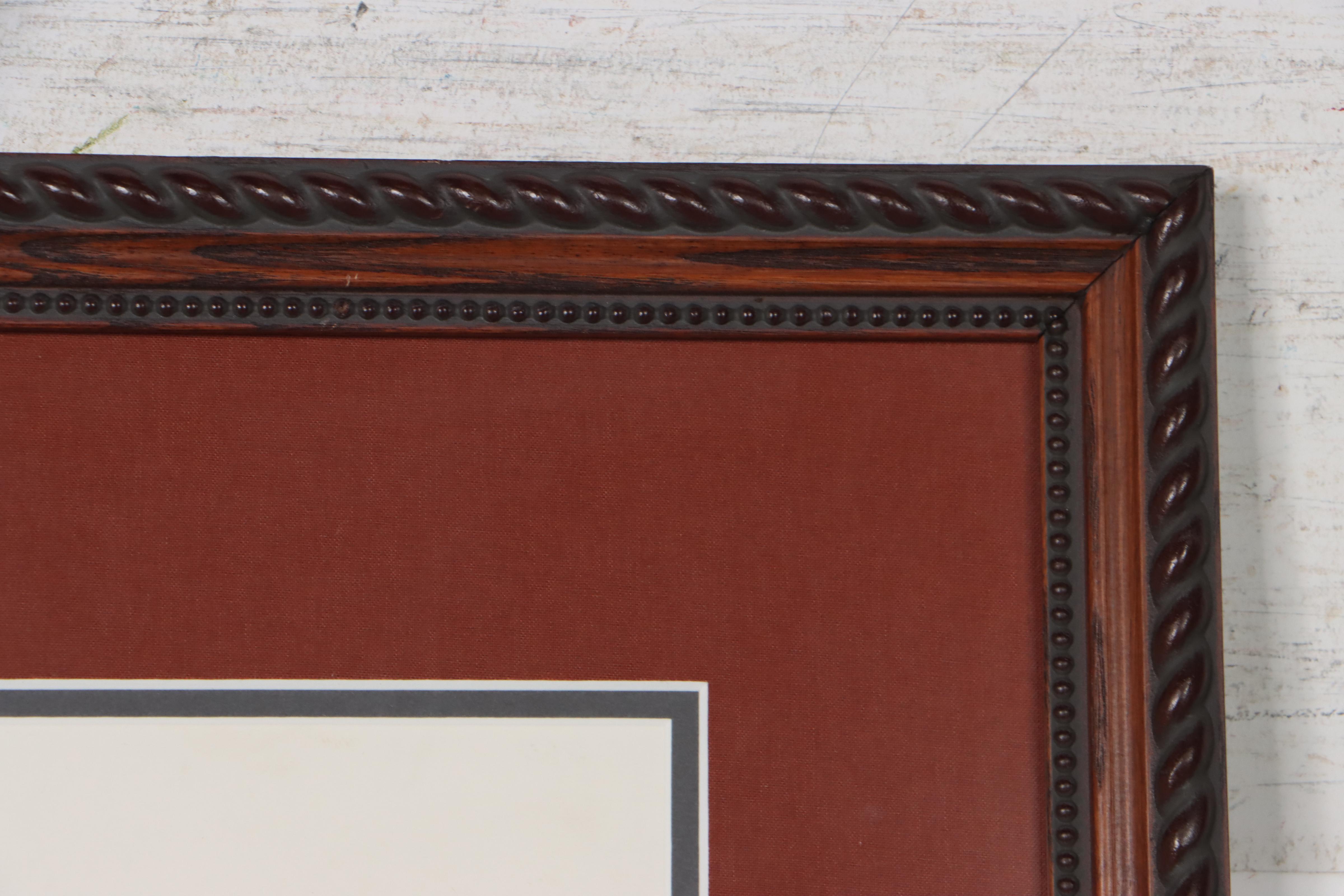 Watercolor and Ink Painting of Native American