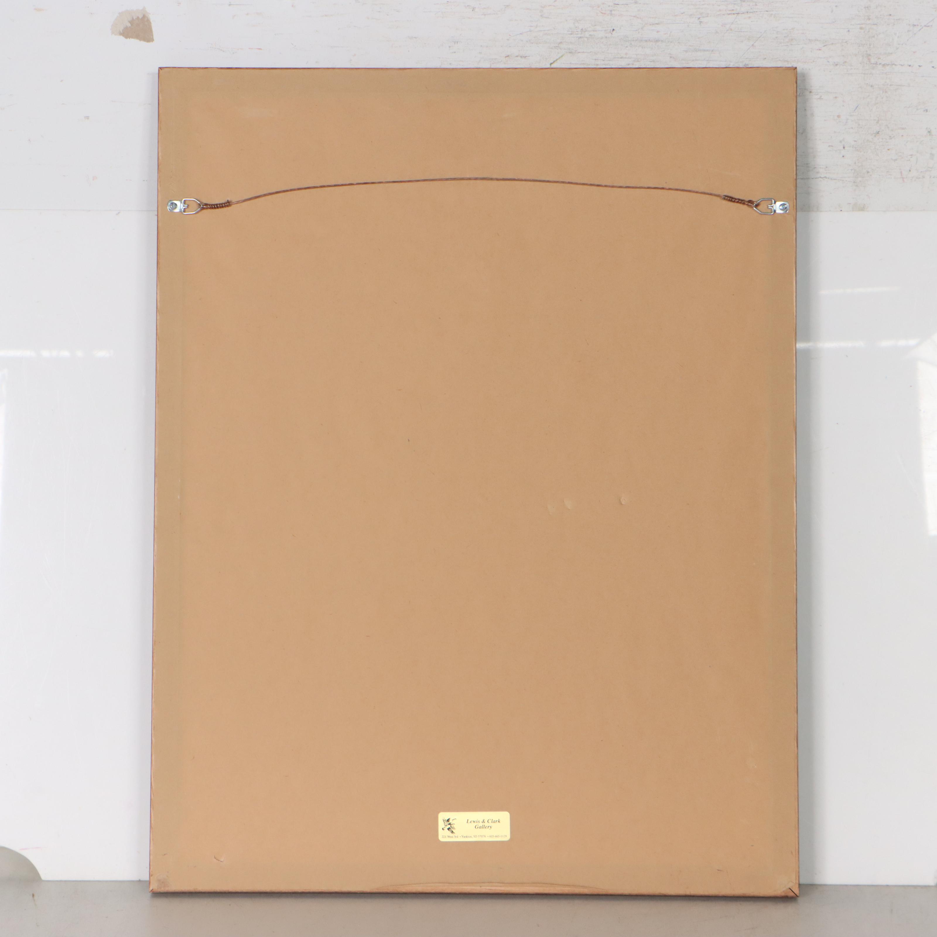 Watercolor and Ink Painting of Native American