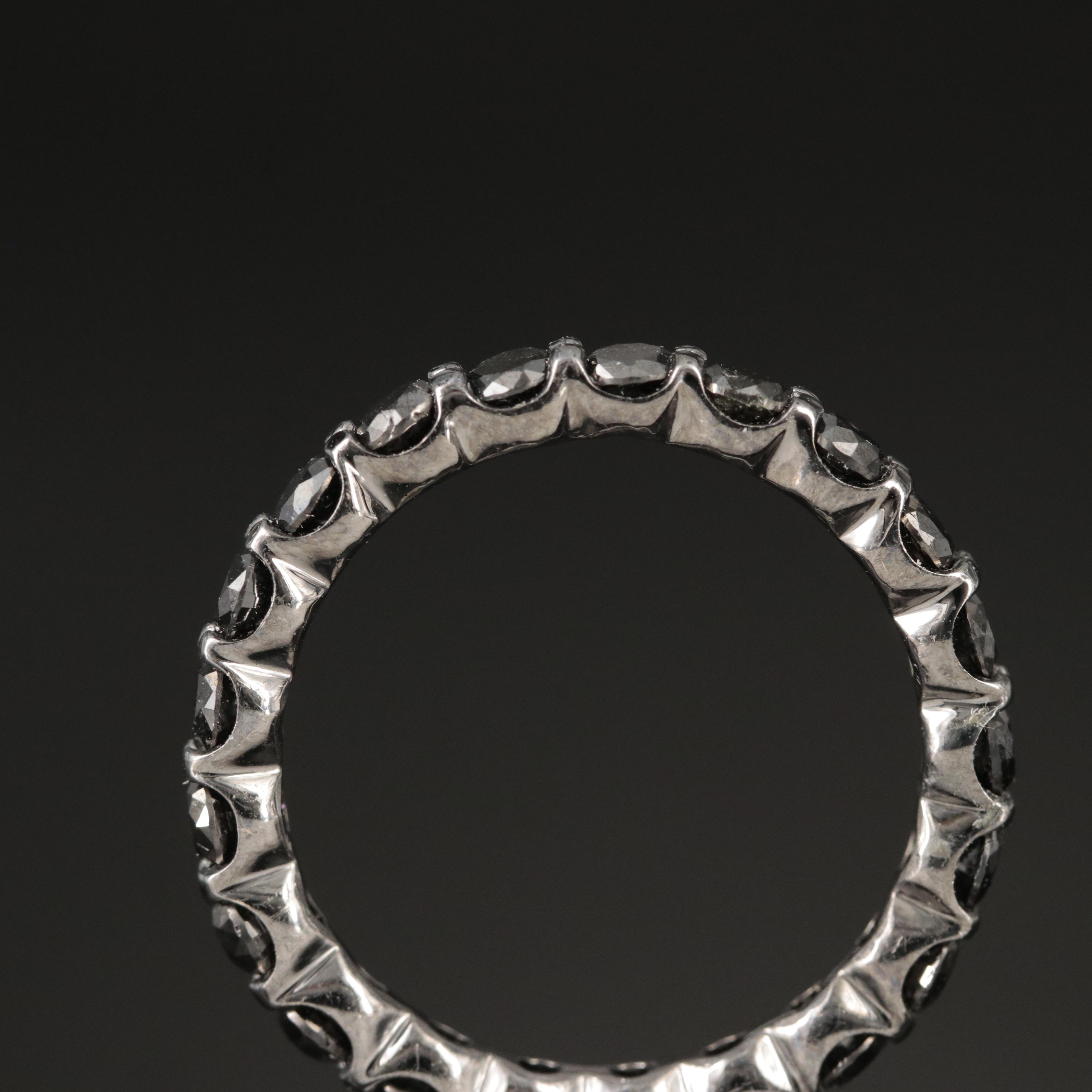 14K Fancy Black Diamond Eternity Band